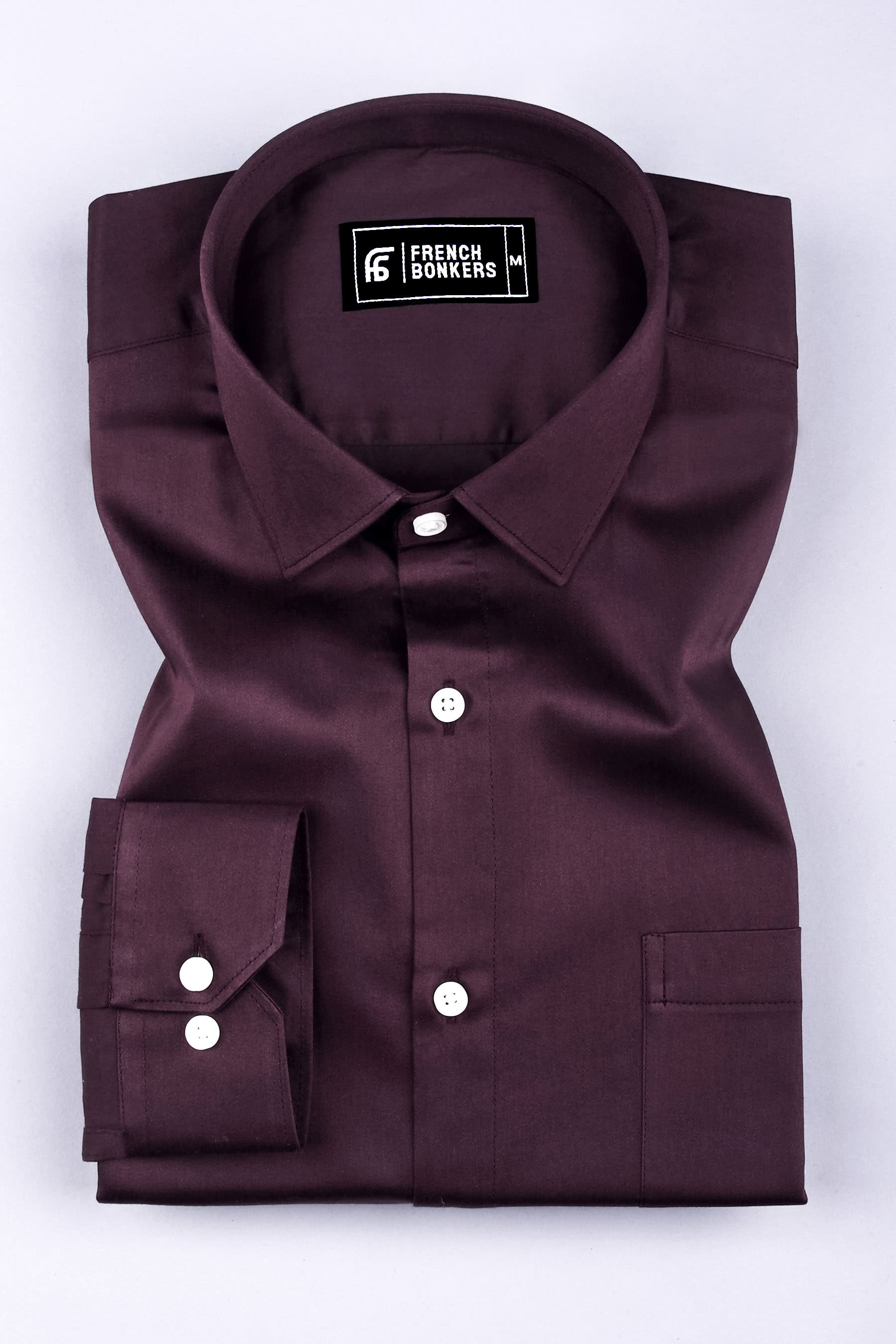 Rainbow wine satin cotton shirt