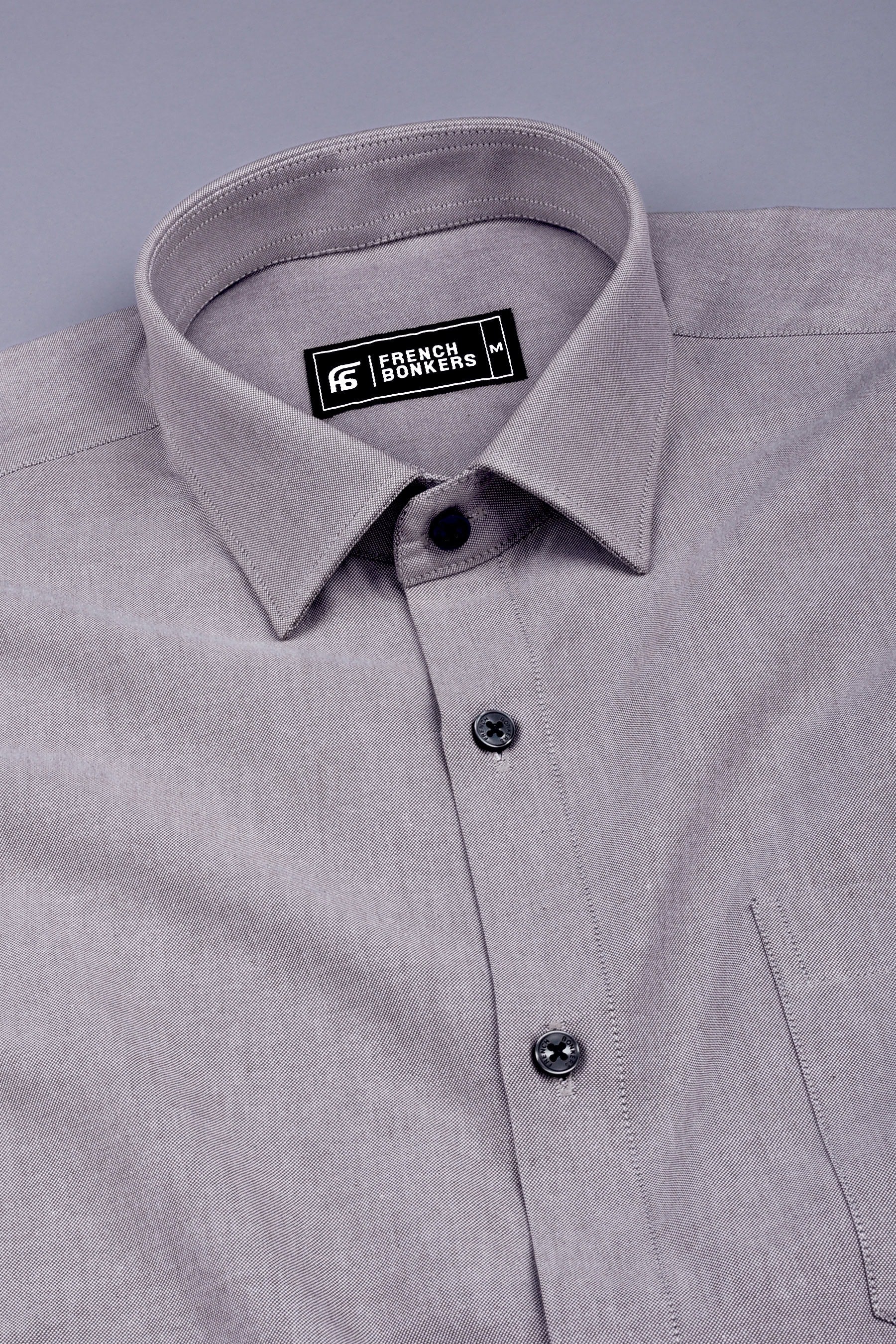 Grey oxford cotton shirt