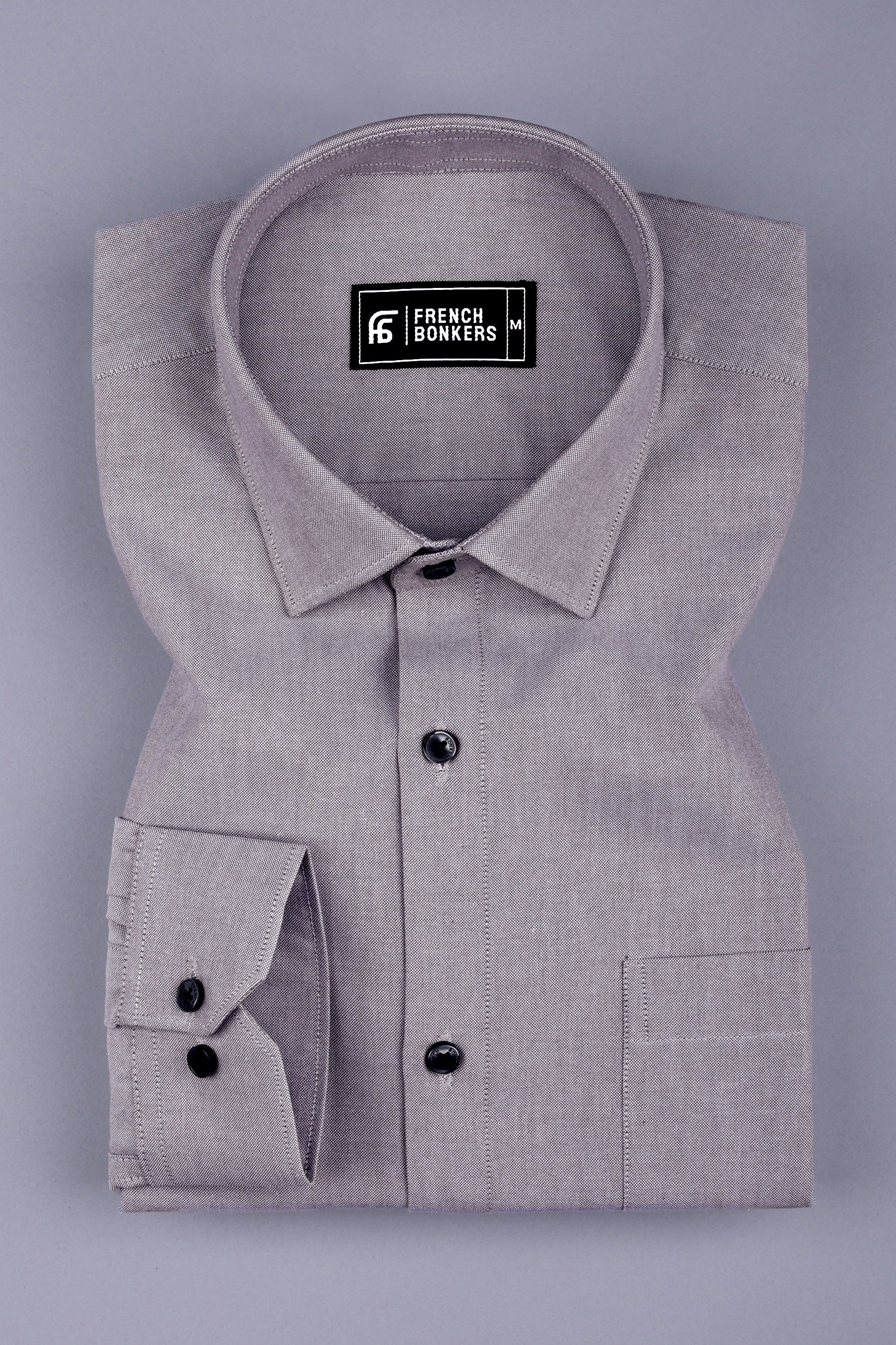 Grey oxford cotton shirt