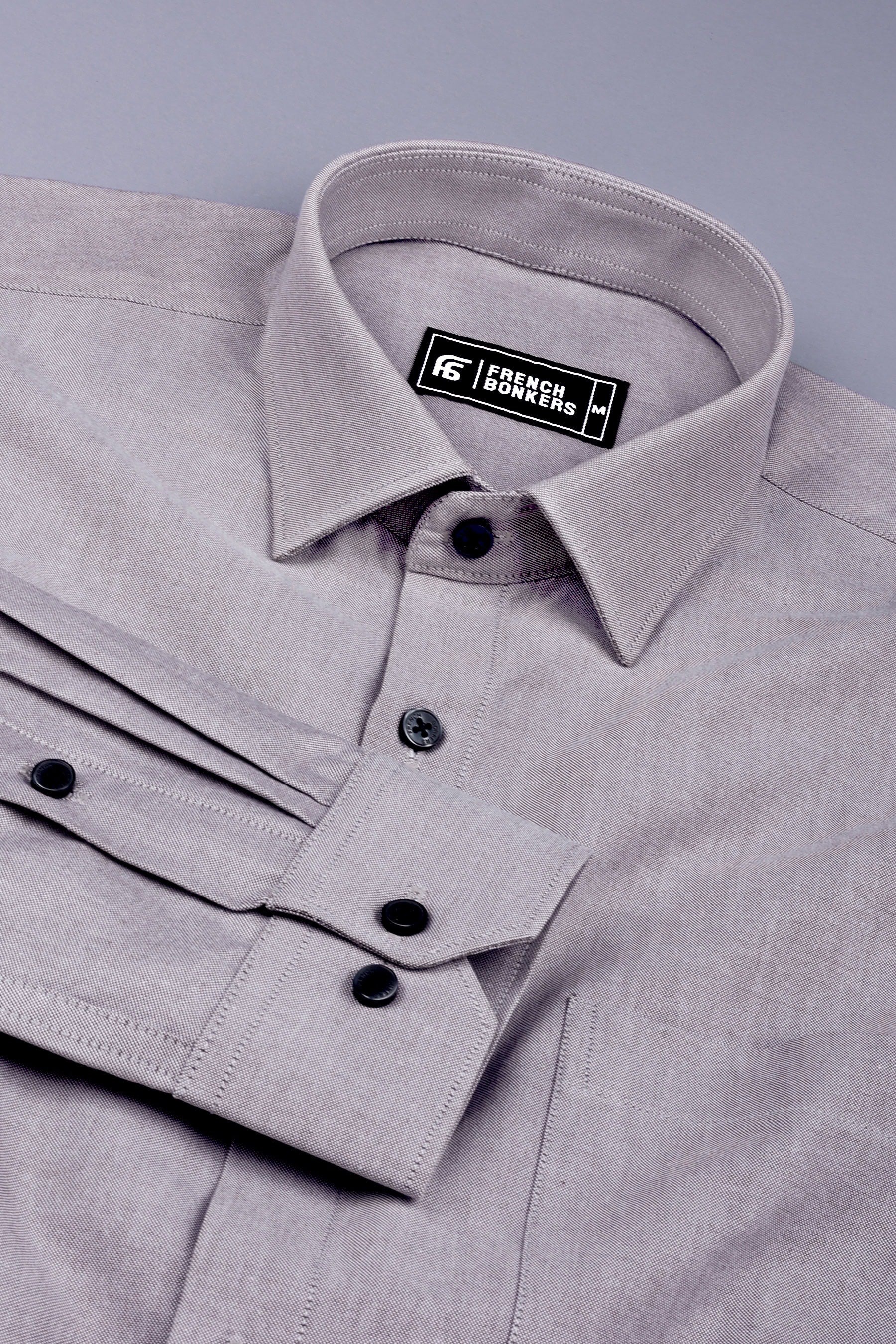 Grey oxford cotton shirt