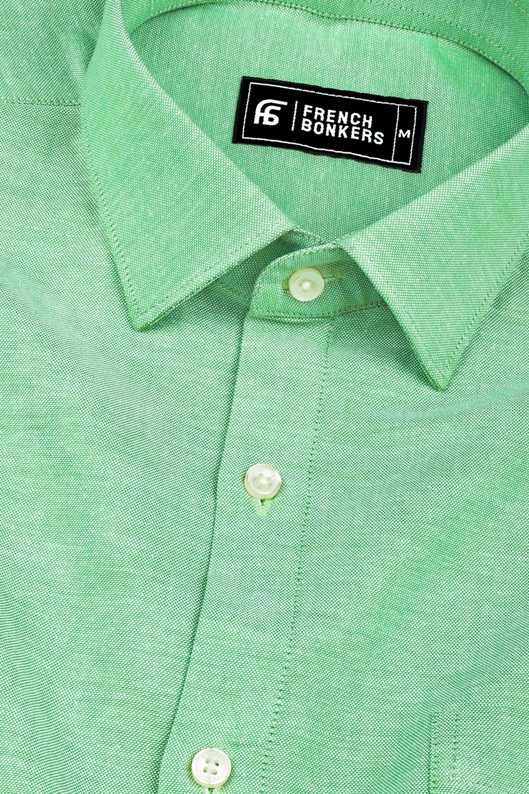 Green oxford cotton shirt