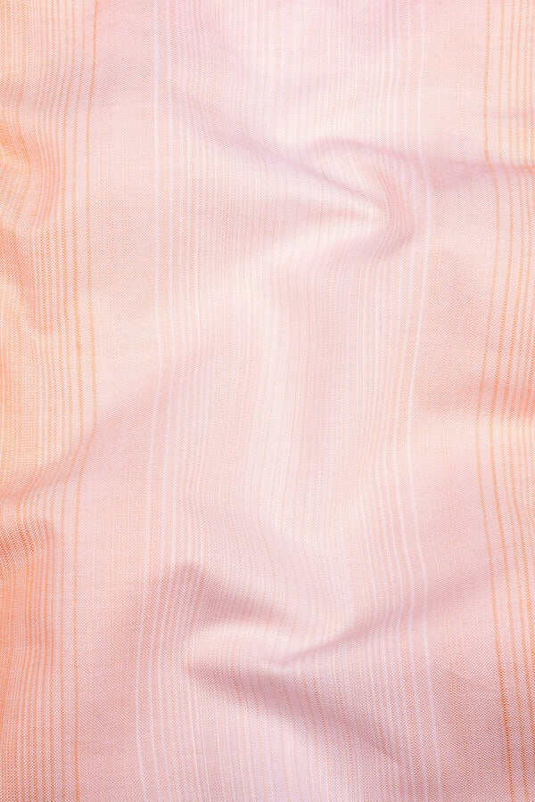 Orange with white ruff line cotton shirt