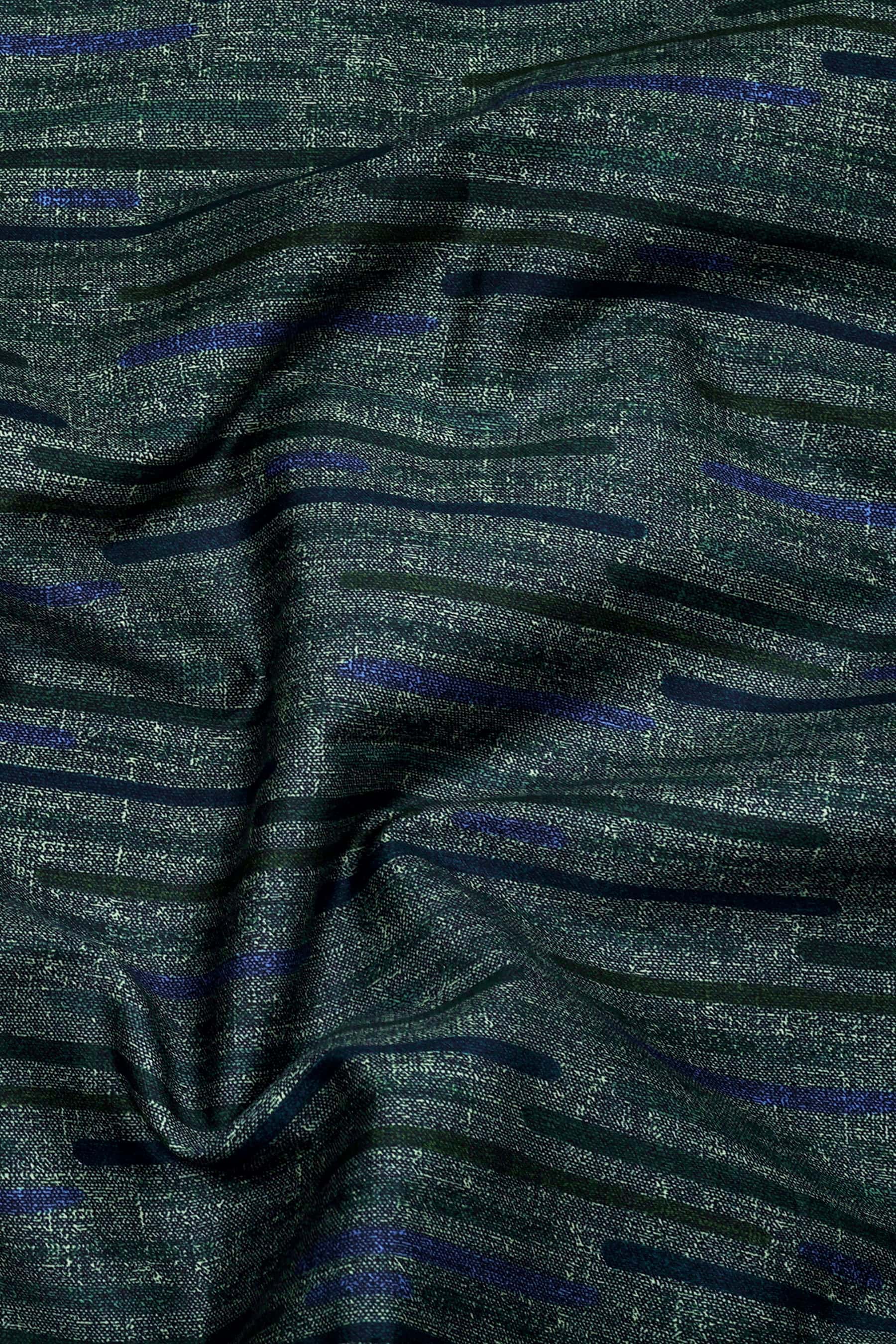 Green Stick Printed Cotton Shirt