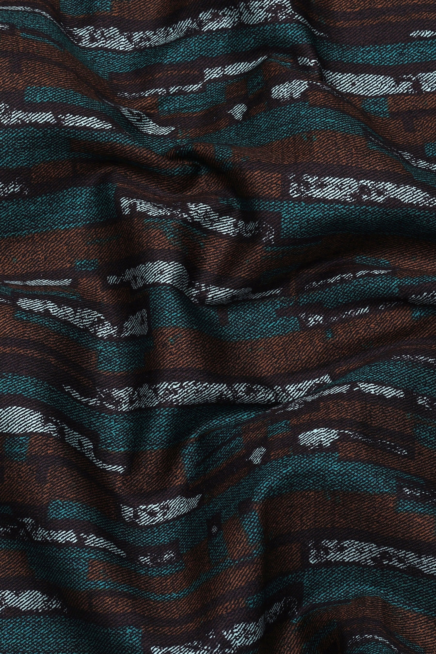 Rainbow Rama Green With Brown Printed Shirt