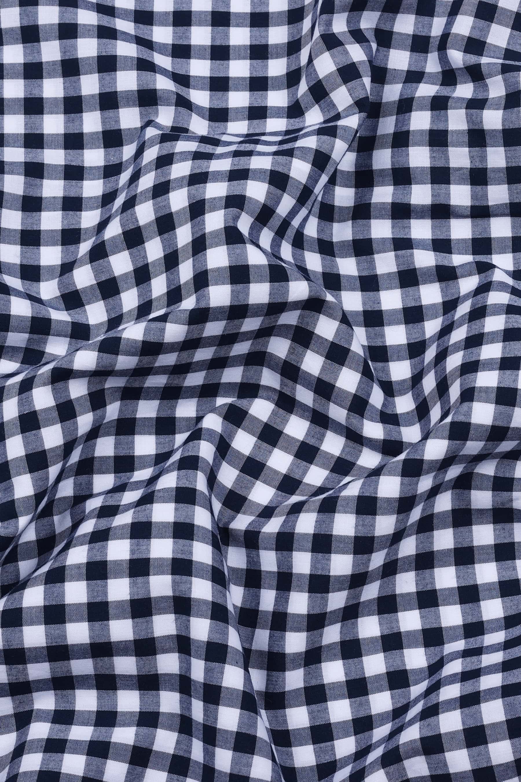 Broncos Blue With White Check Shirt