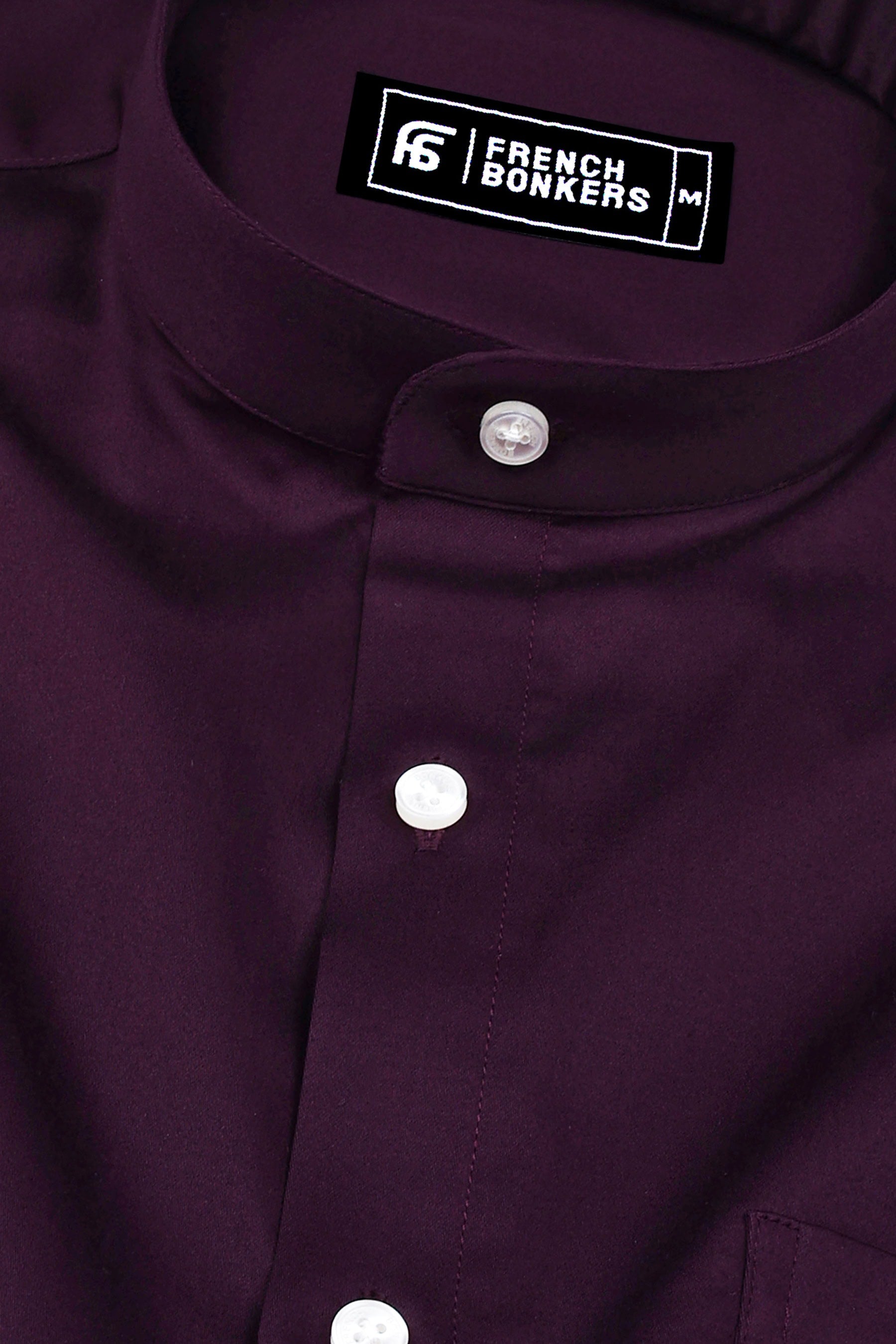 Plum Purple Cotton Satin Shirt
