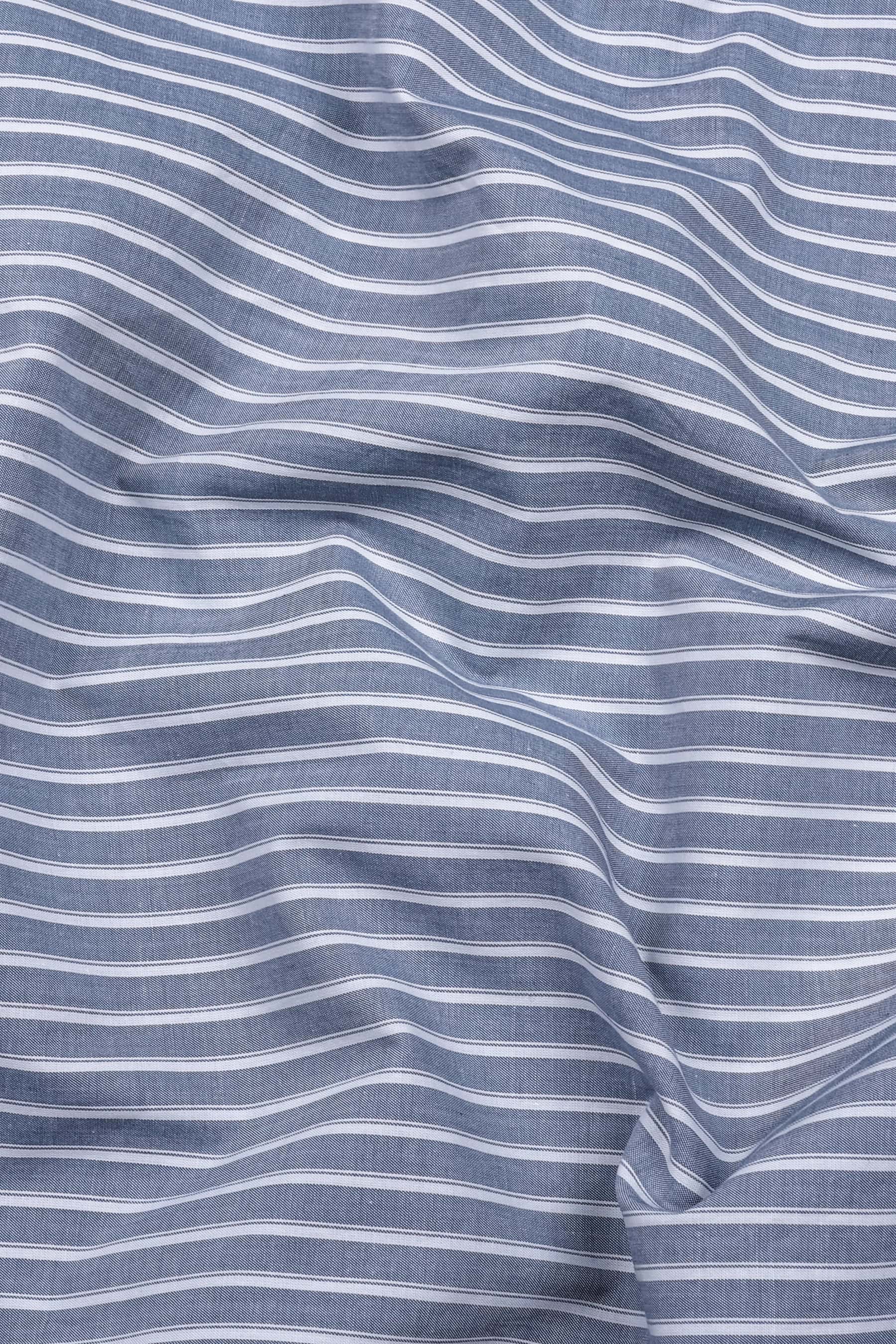 Smoke Grey With White regency Stripe Shirt