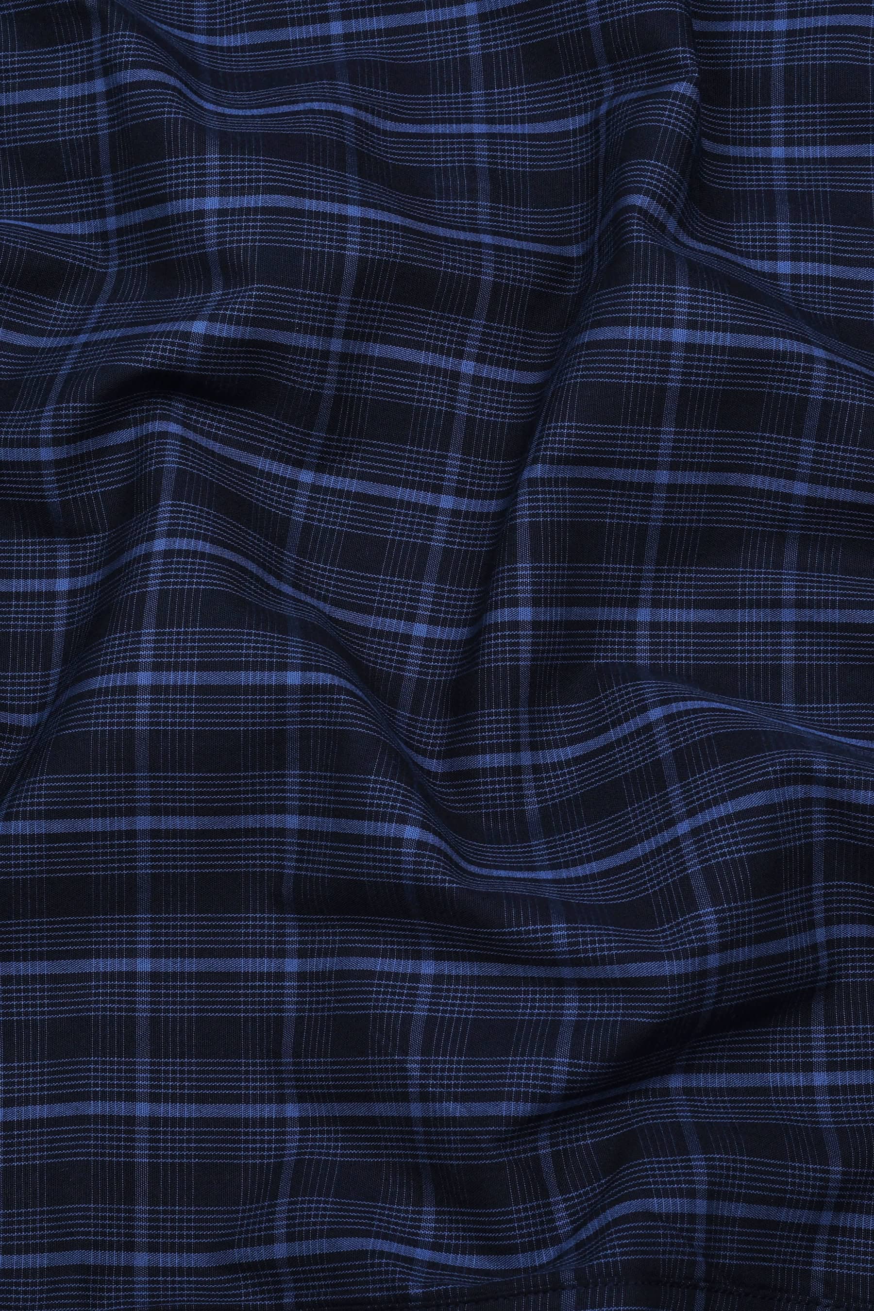 Navyblue With Blue Check Cotton Shirt