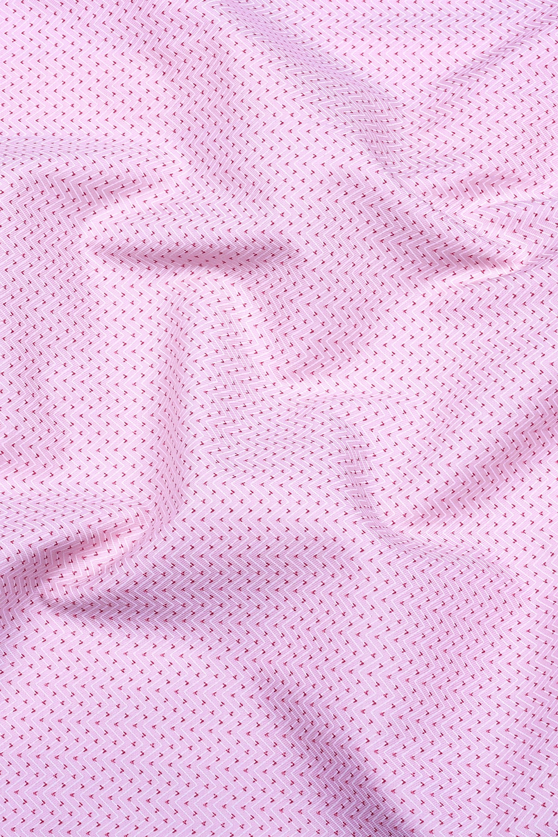 Baby Pink Tringle Printed Cotton Shirt