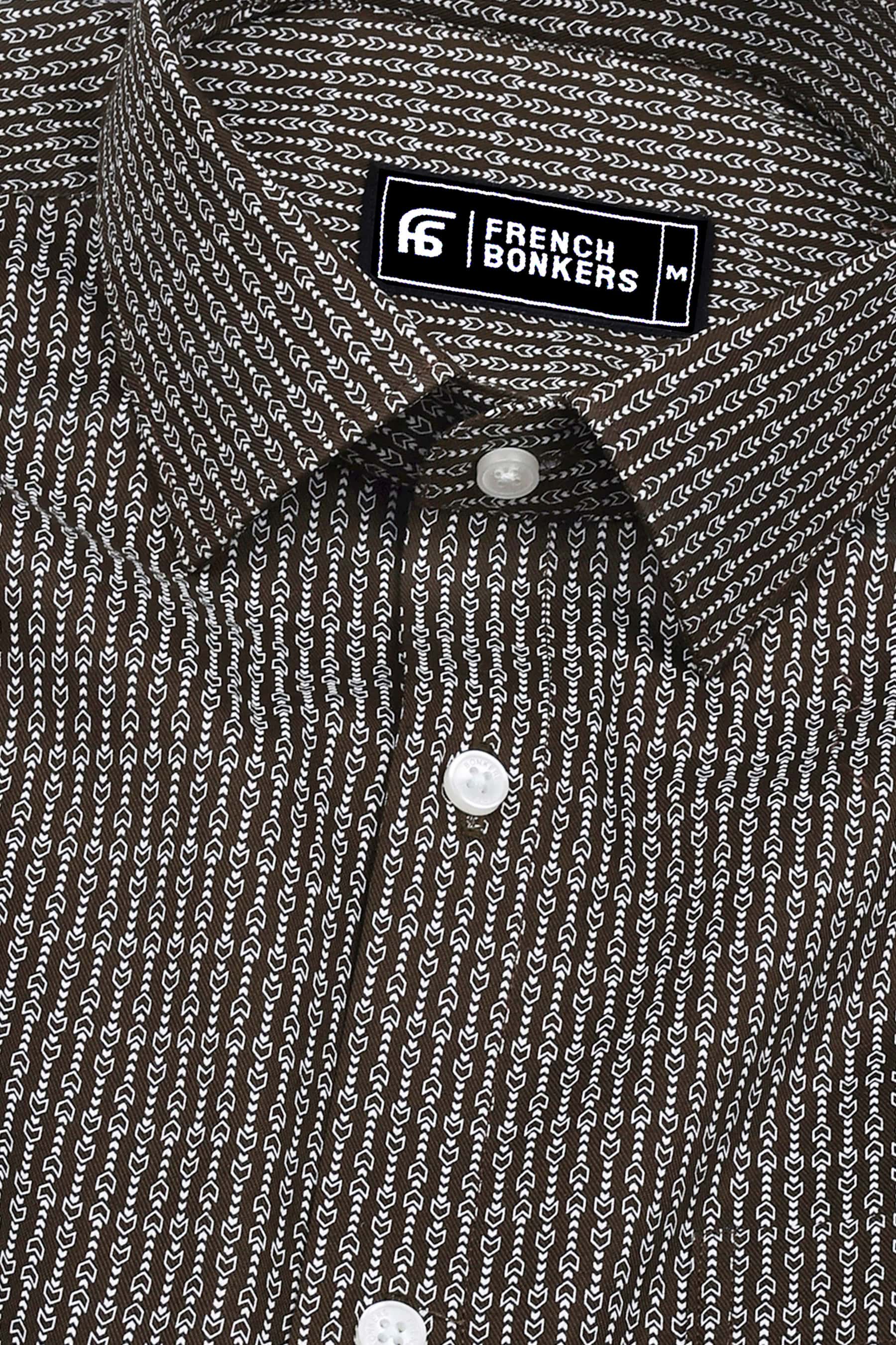 Mahendi Green With White Print Shirt