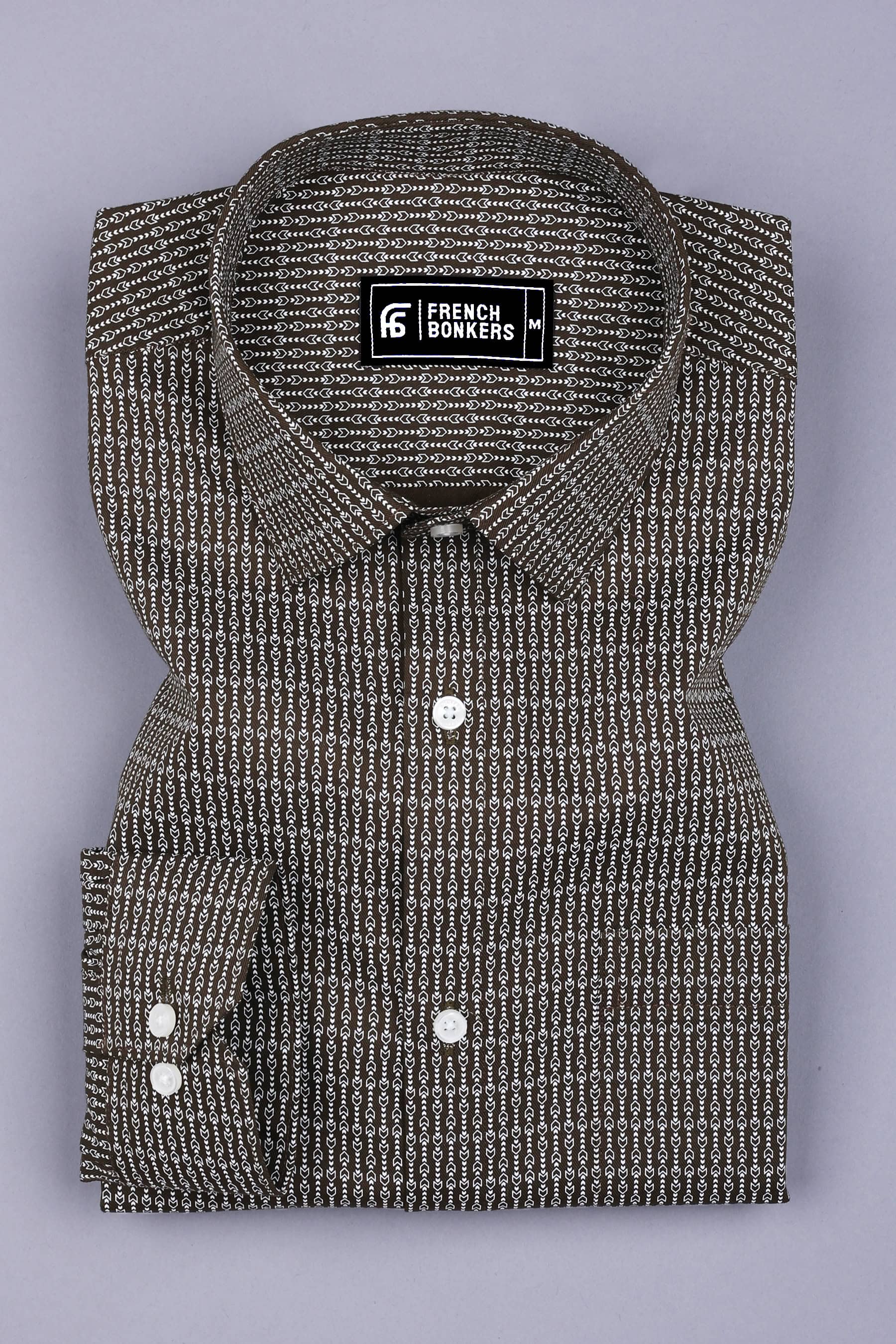 Mahendi Green With White Print Shirt