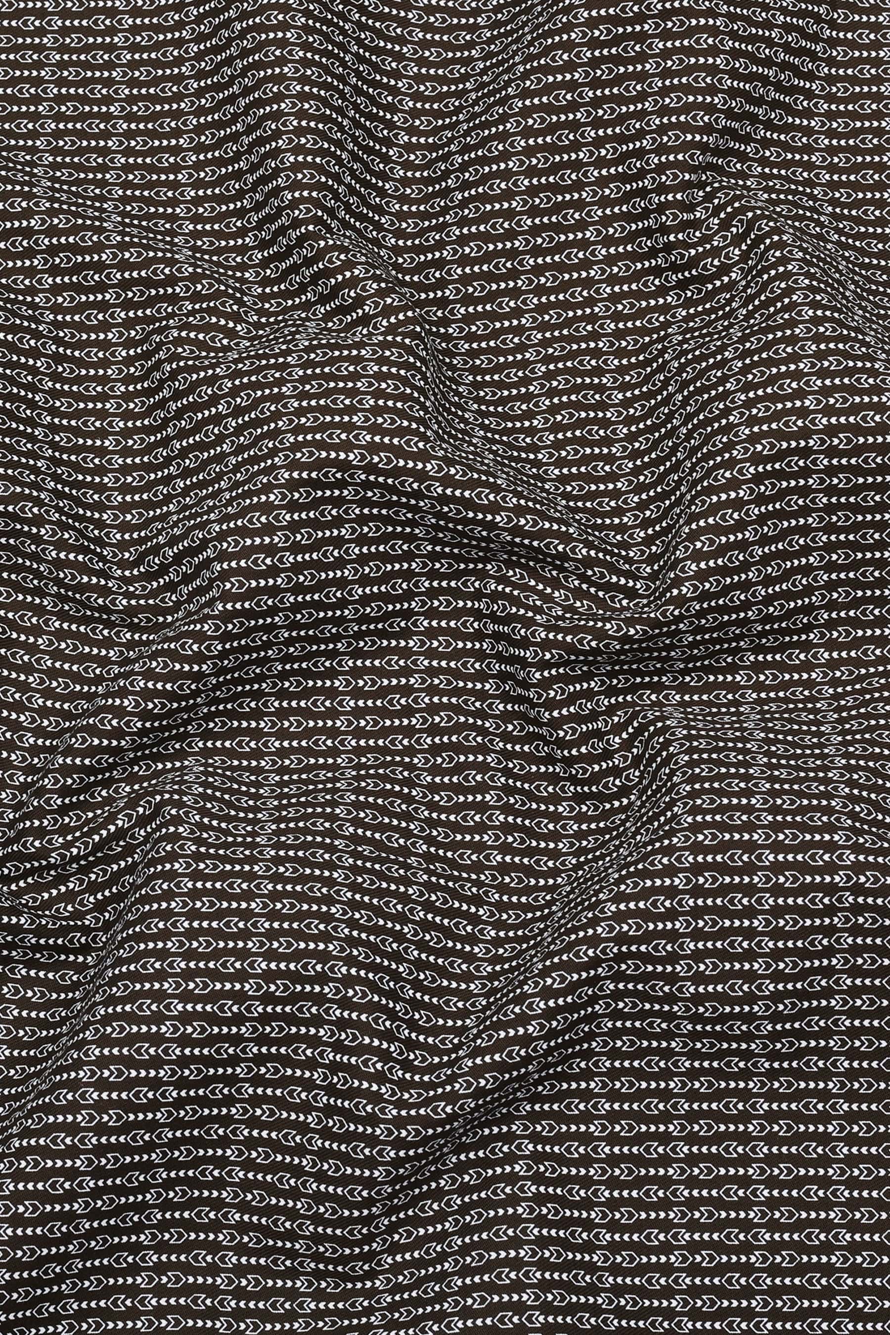 Mahendi Green With White Print Shirt