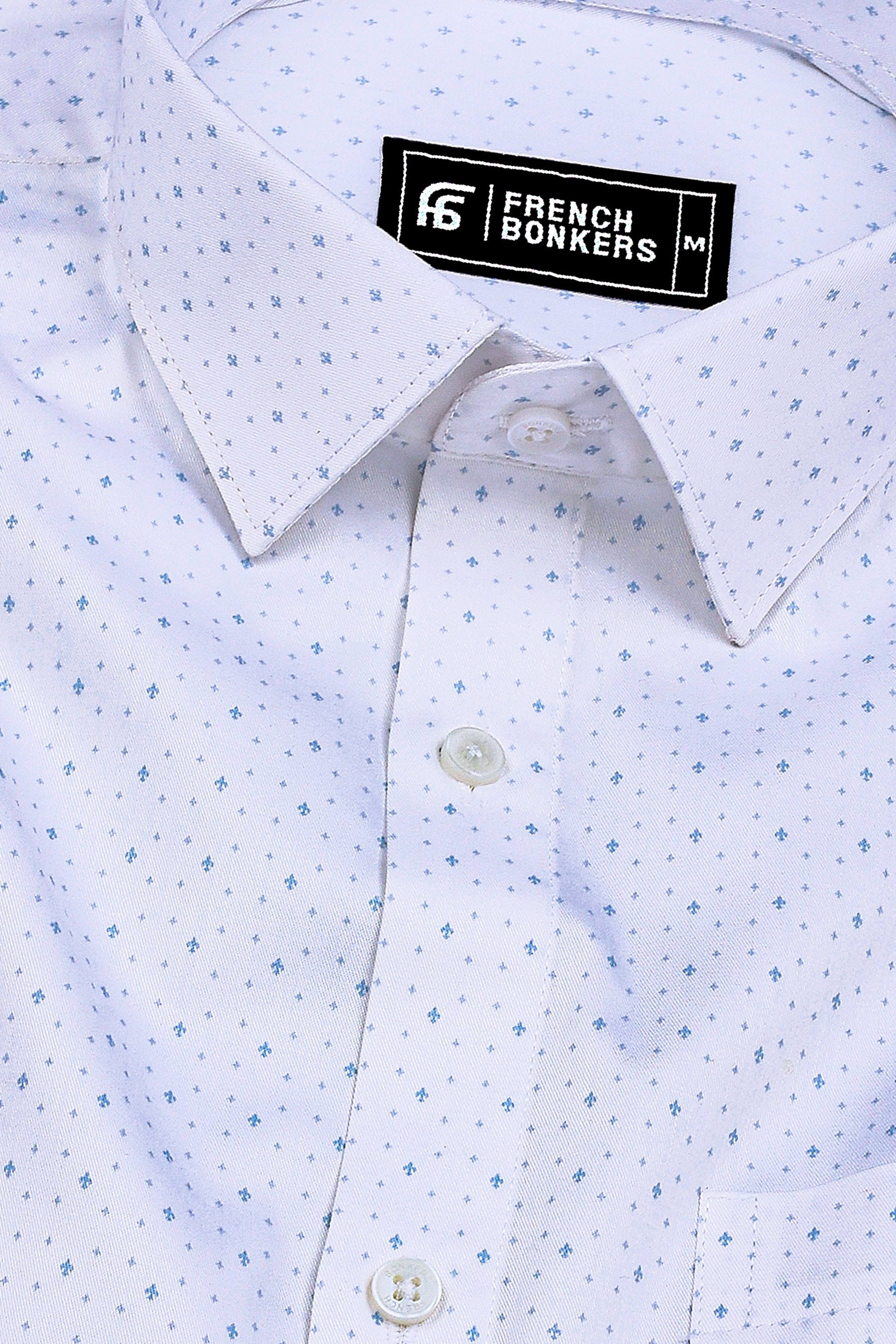 Snow White With Blue Printed Shirt