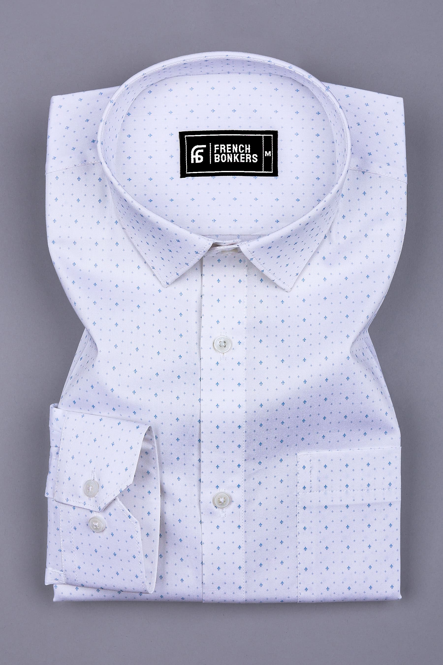 Snow White With Blue Printed Shirt