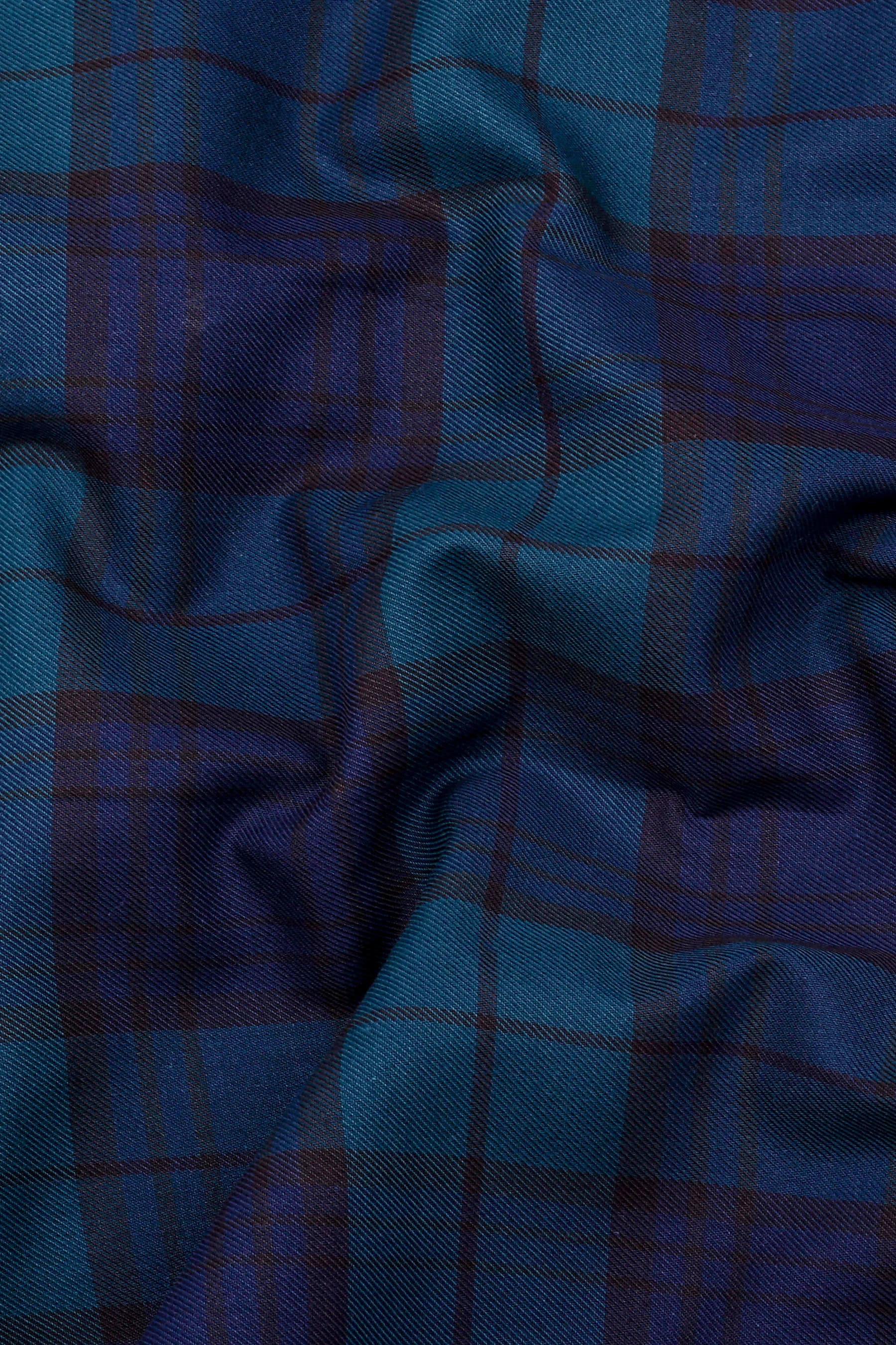 Poison Green with Black Twill check Shirt