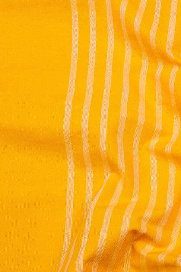 Sunglow Yellow With White Weft Stripe Oxford Shirt