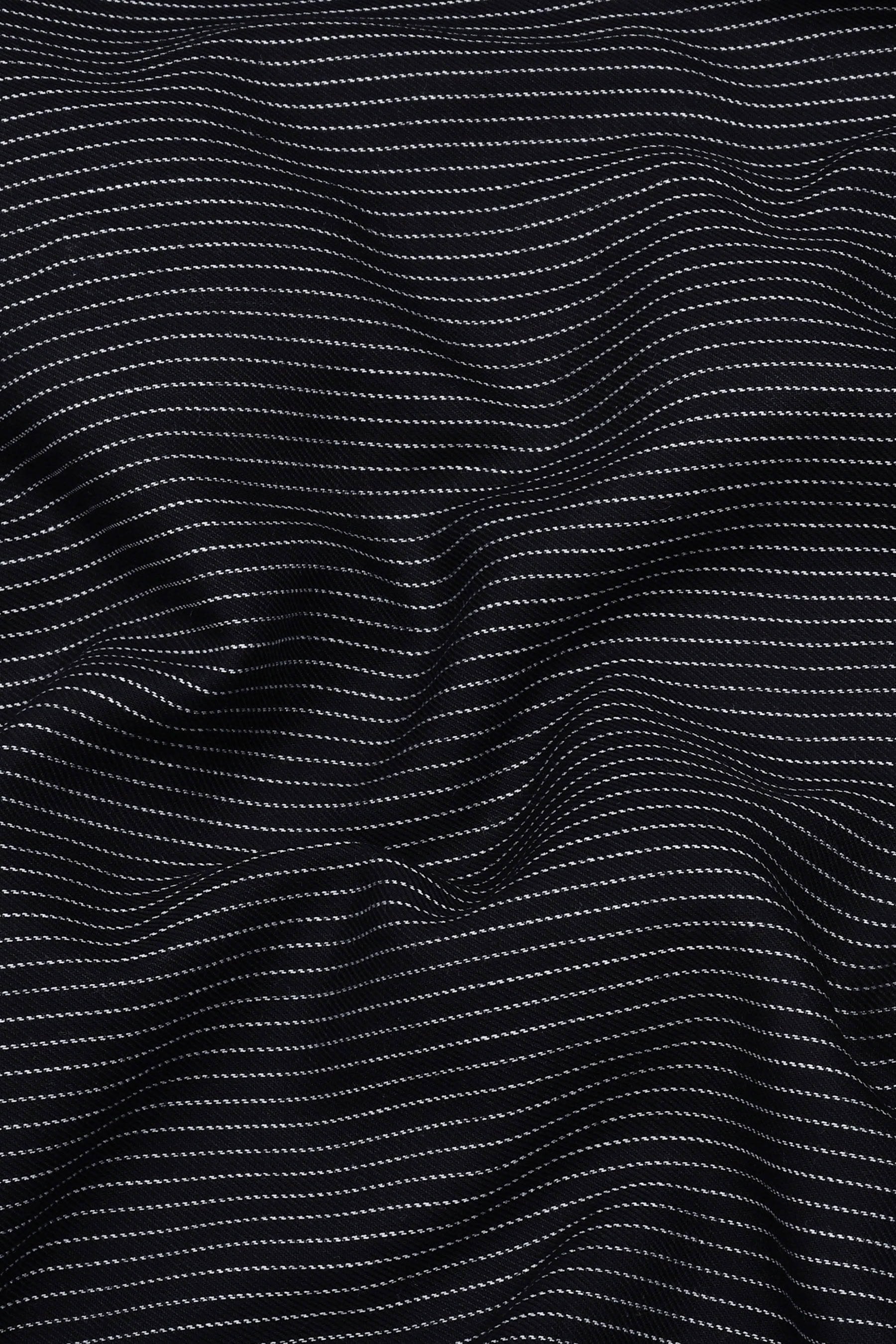 Black With Silver Pin Stripe Shirt