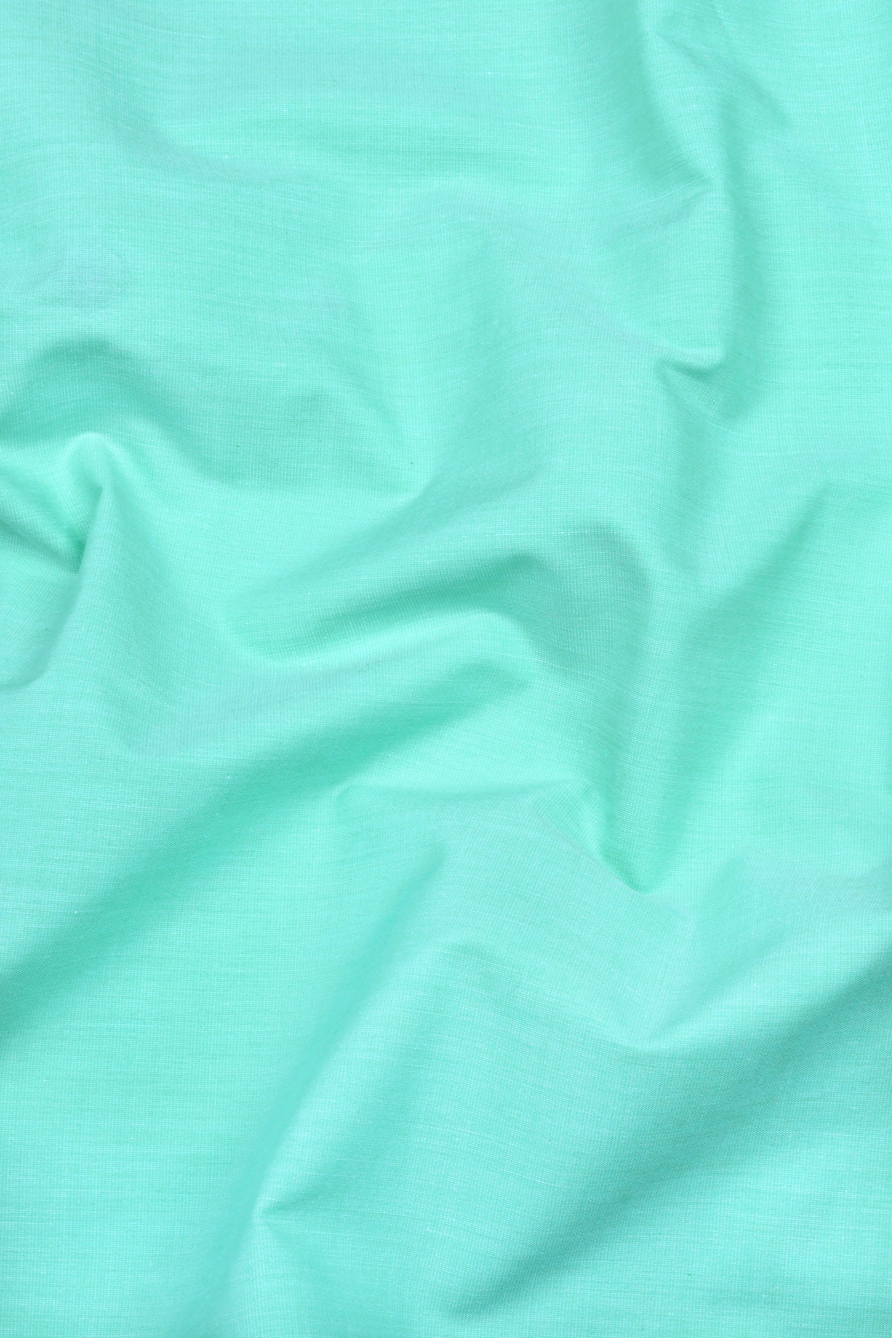 Mint Green Solid Cotton Shirt