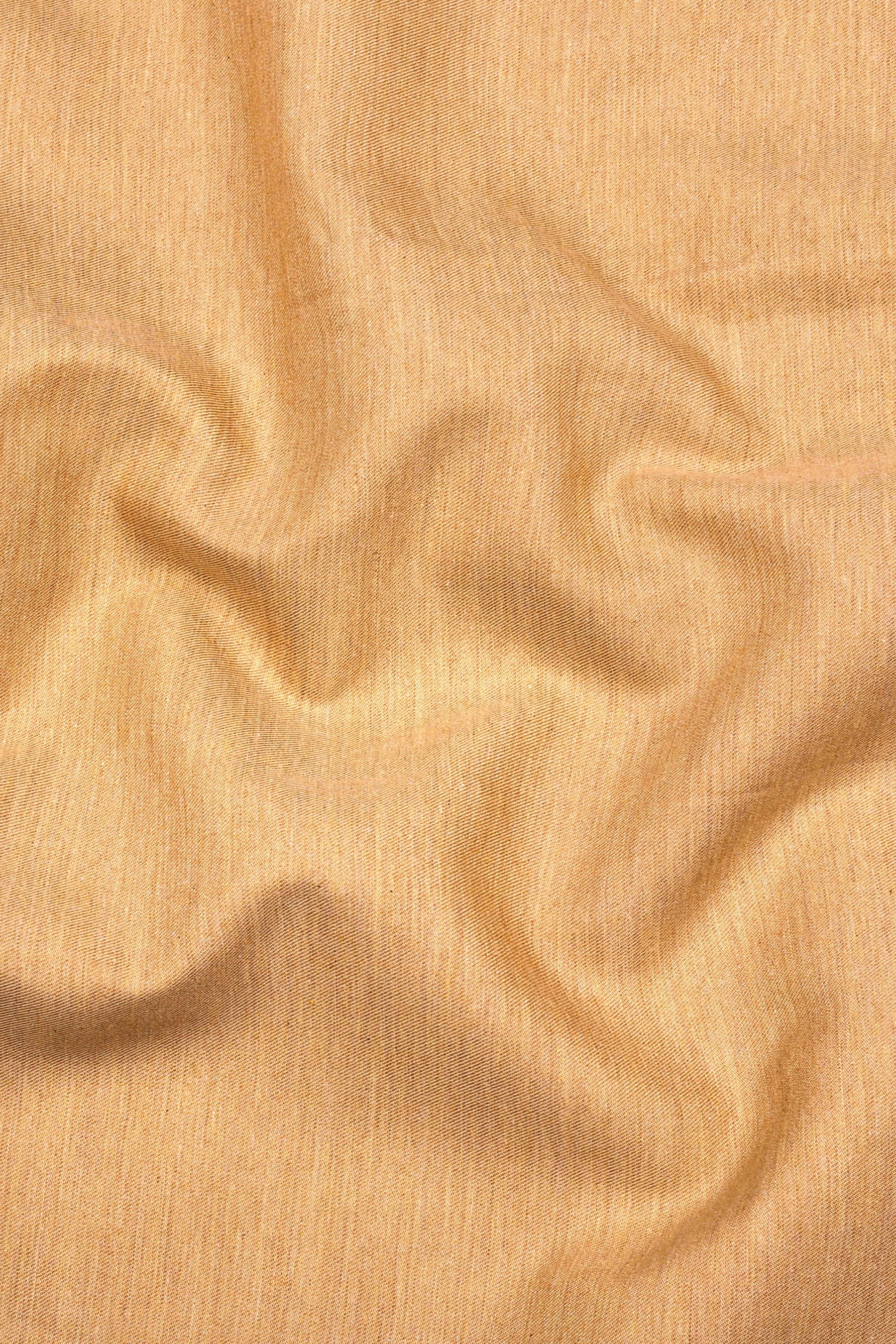 Camel Cream Solid Cotton Shirt