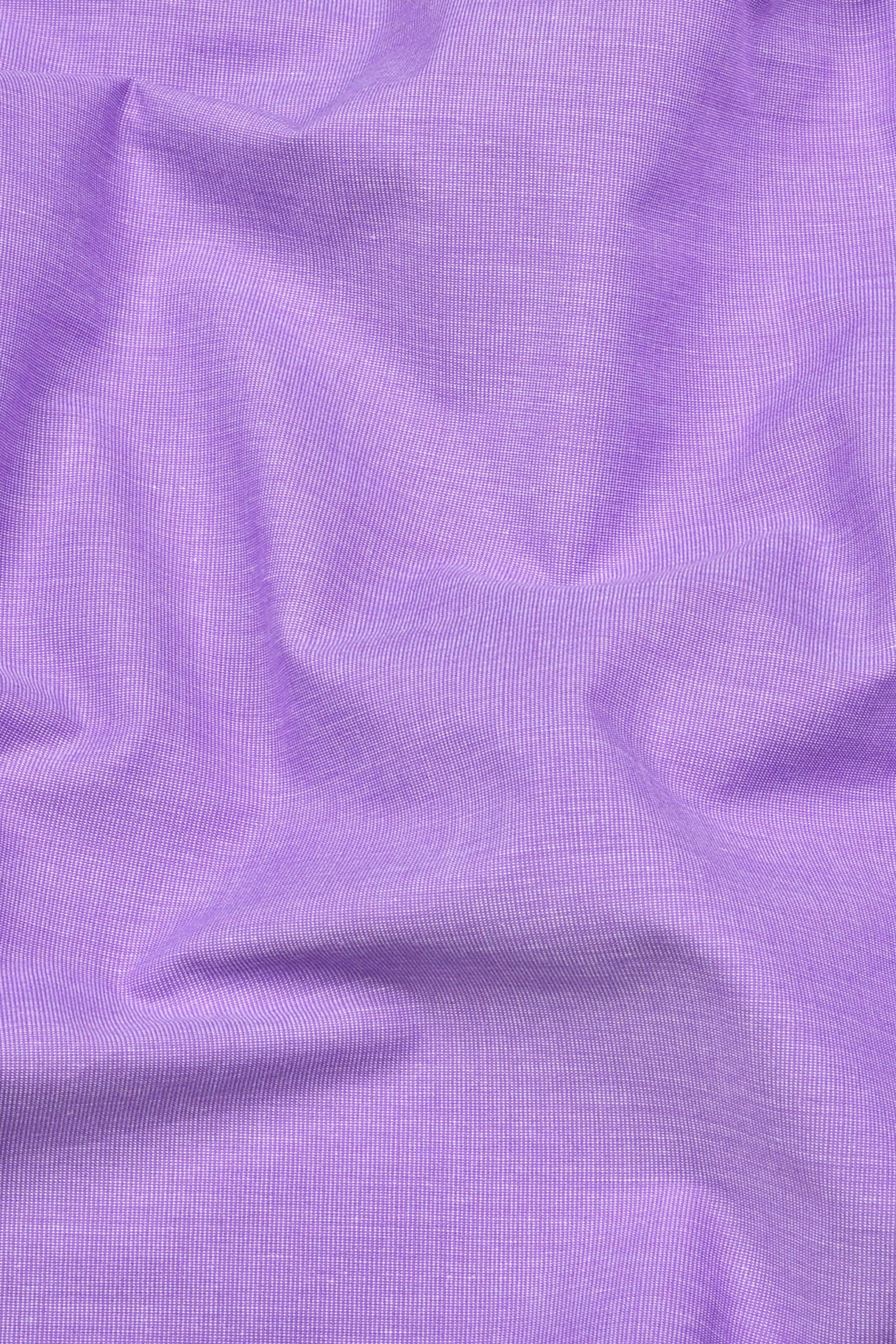 Periwinkle Purple Solid Cotton Shirt