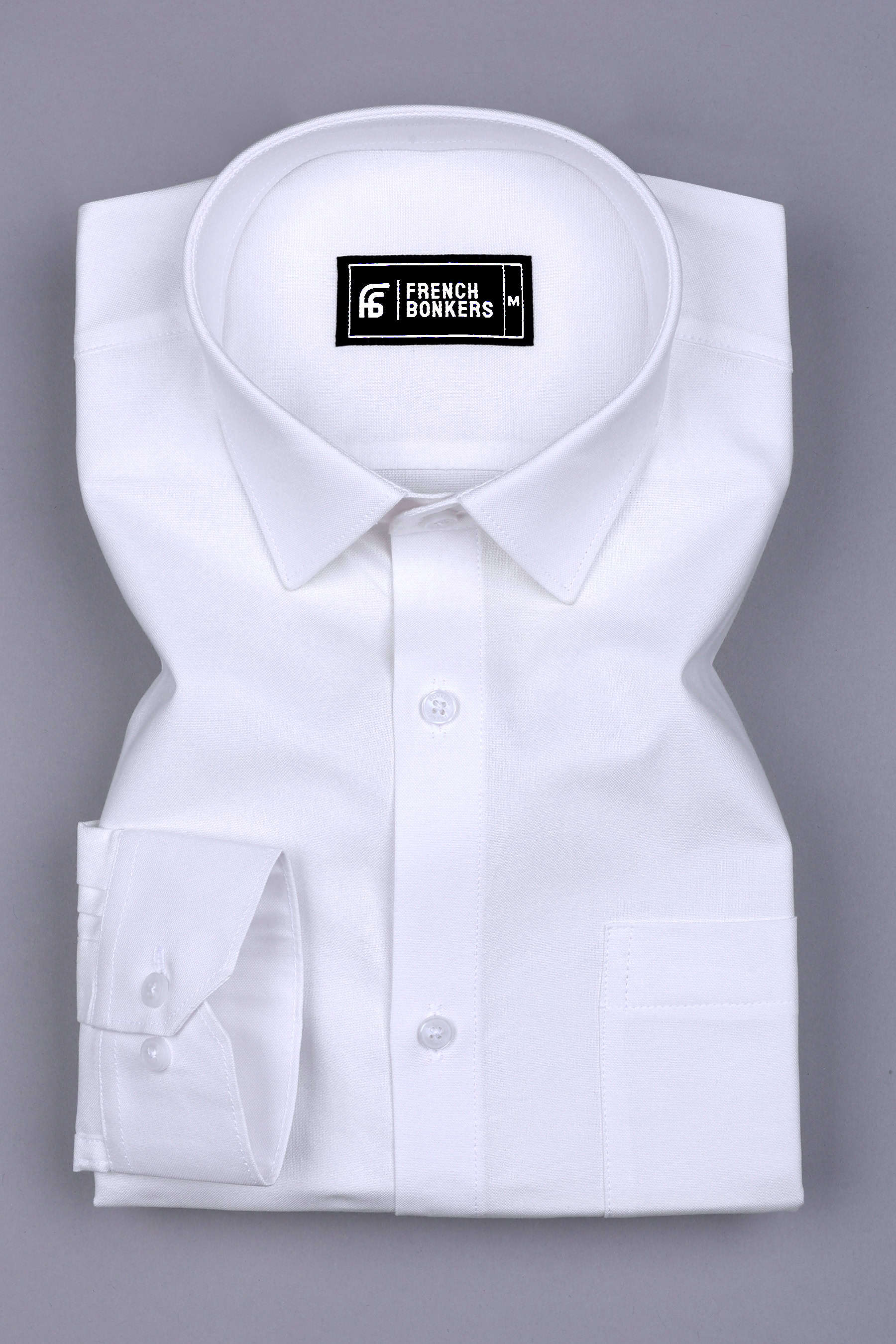 White Solid Oxford Cotton Shirt