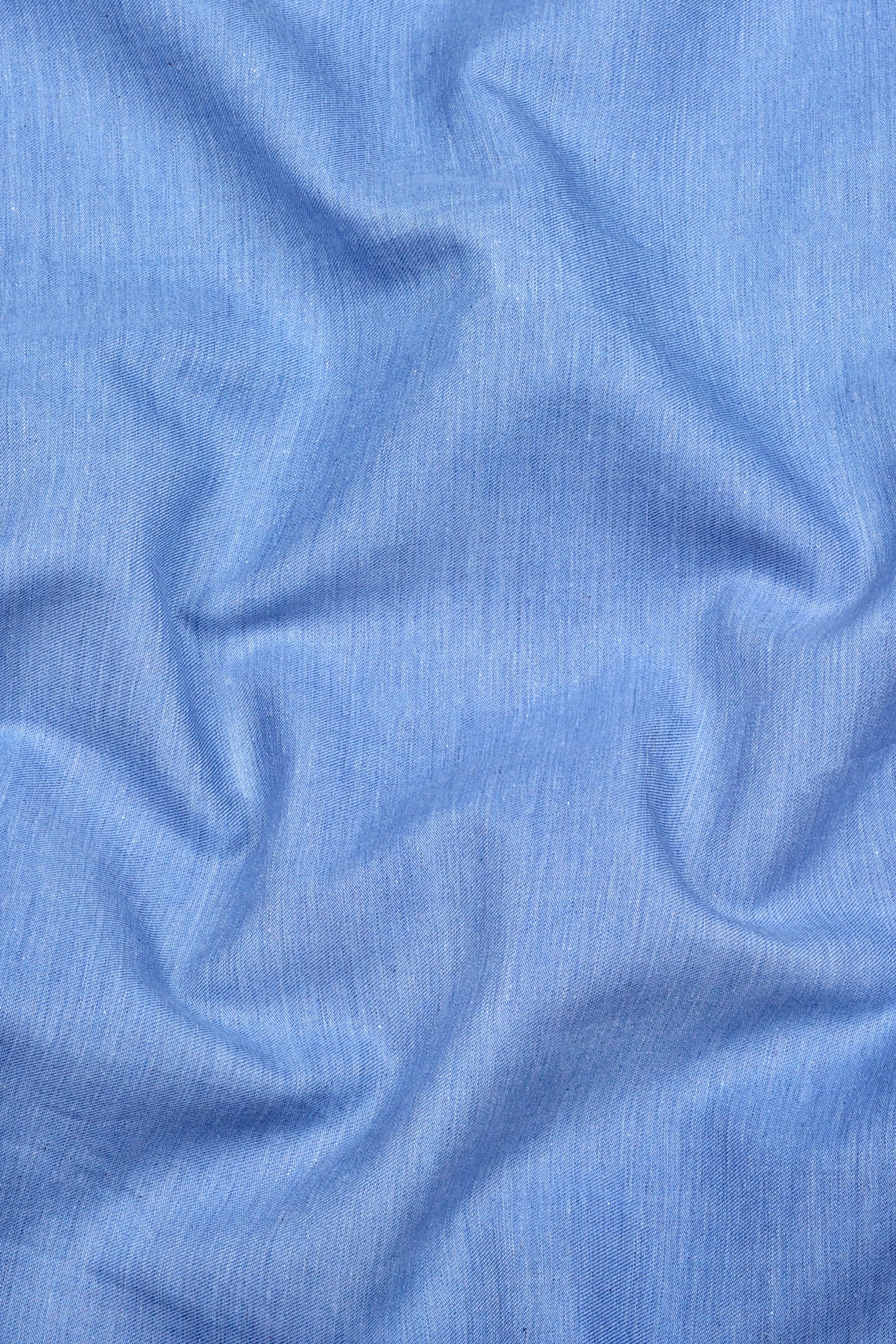 Cloud Blue Solid Cotton Shirt