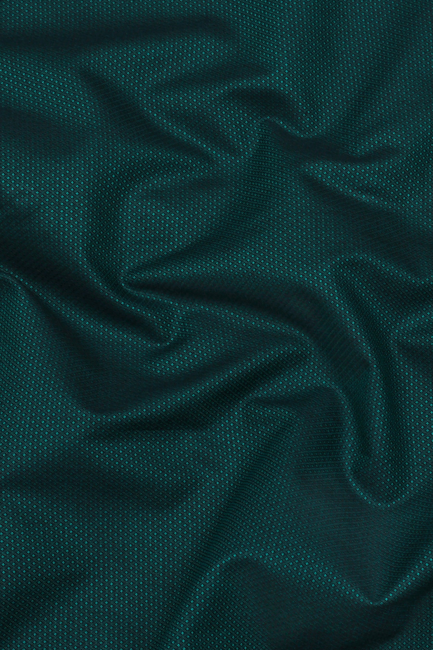 Green Diamond Jacquard Textured Shirt