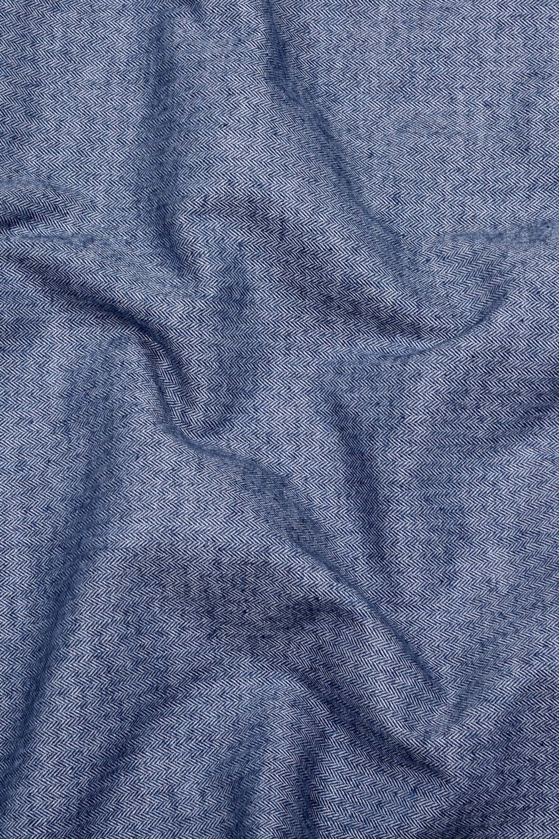 Blue With Gray Two Tone Cotton Shirt