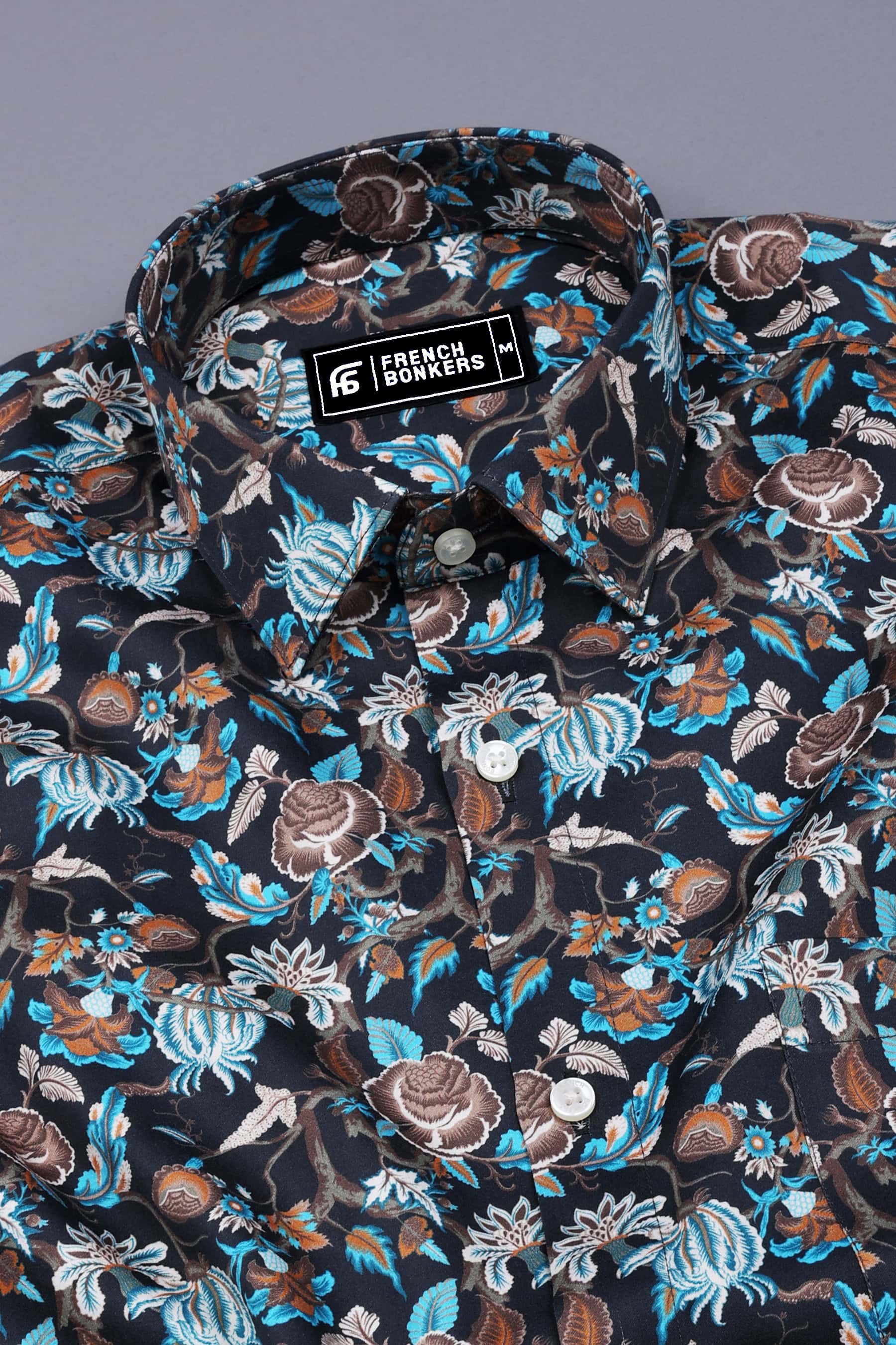 Trooper Sea Wale Printed Cotton Shirt