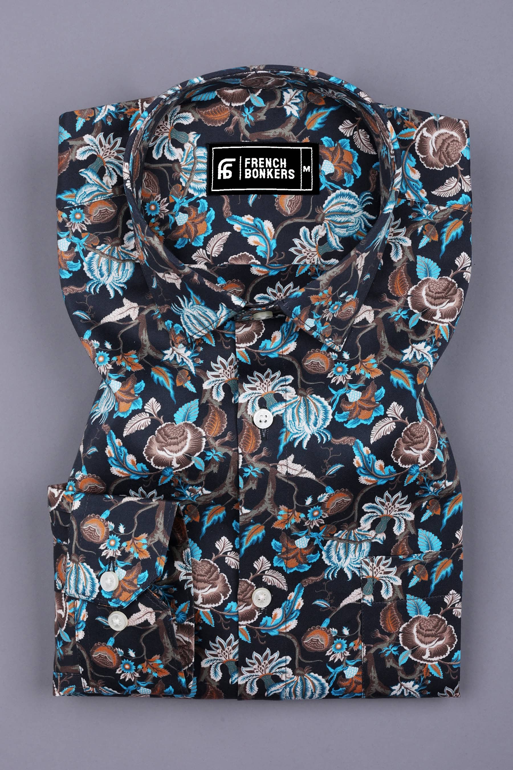 Trooper Sea Wale Printed Cotton Shirt