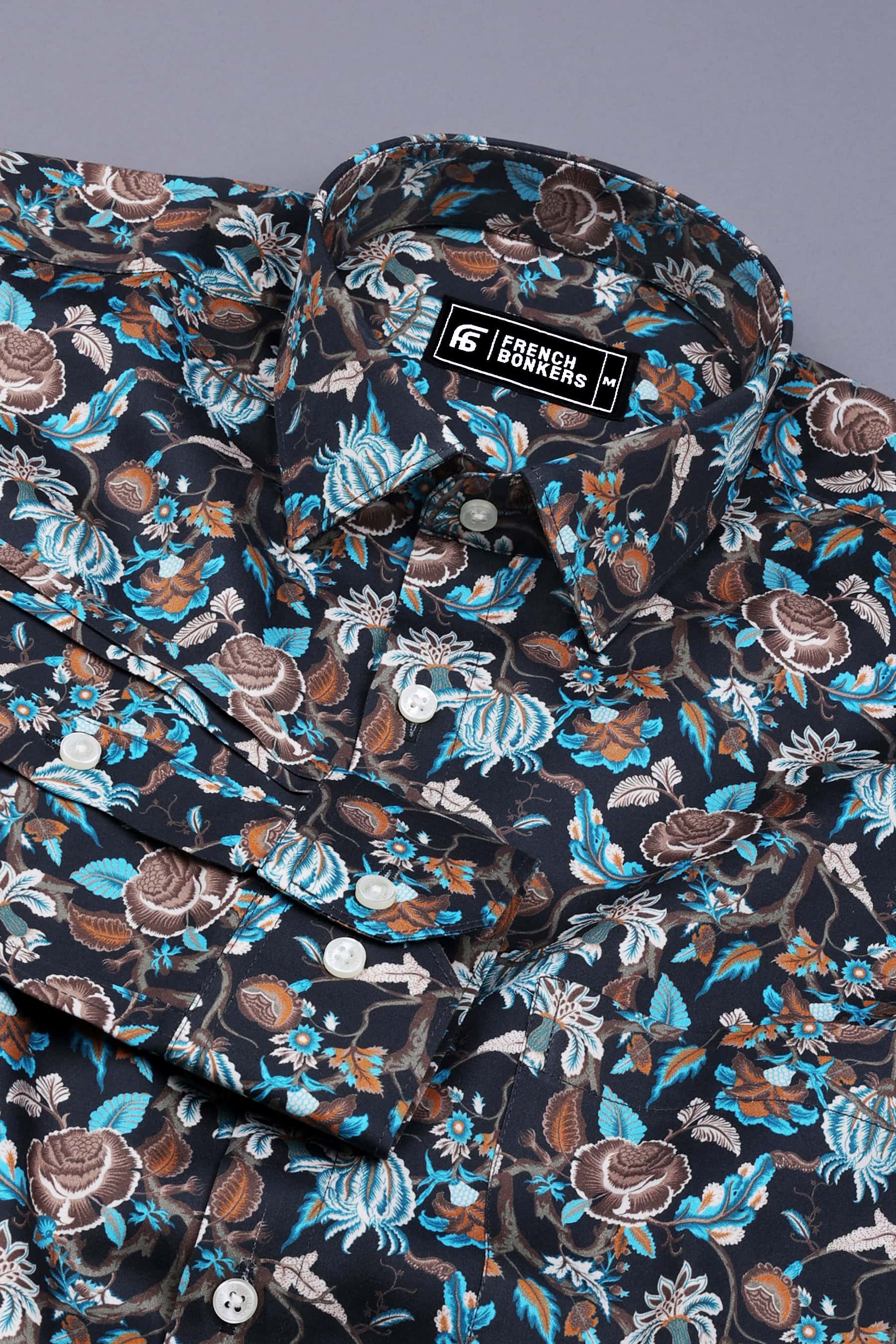 Trooper Sea Wale Printed Cotton Shirt