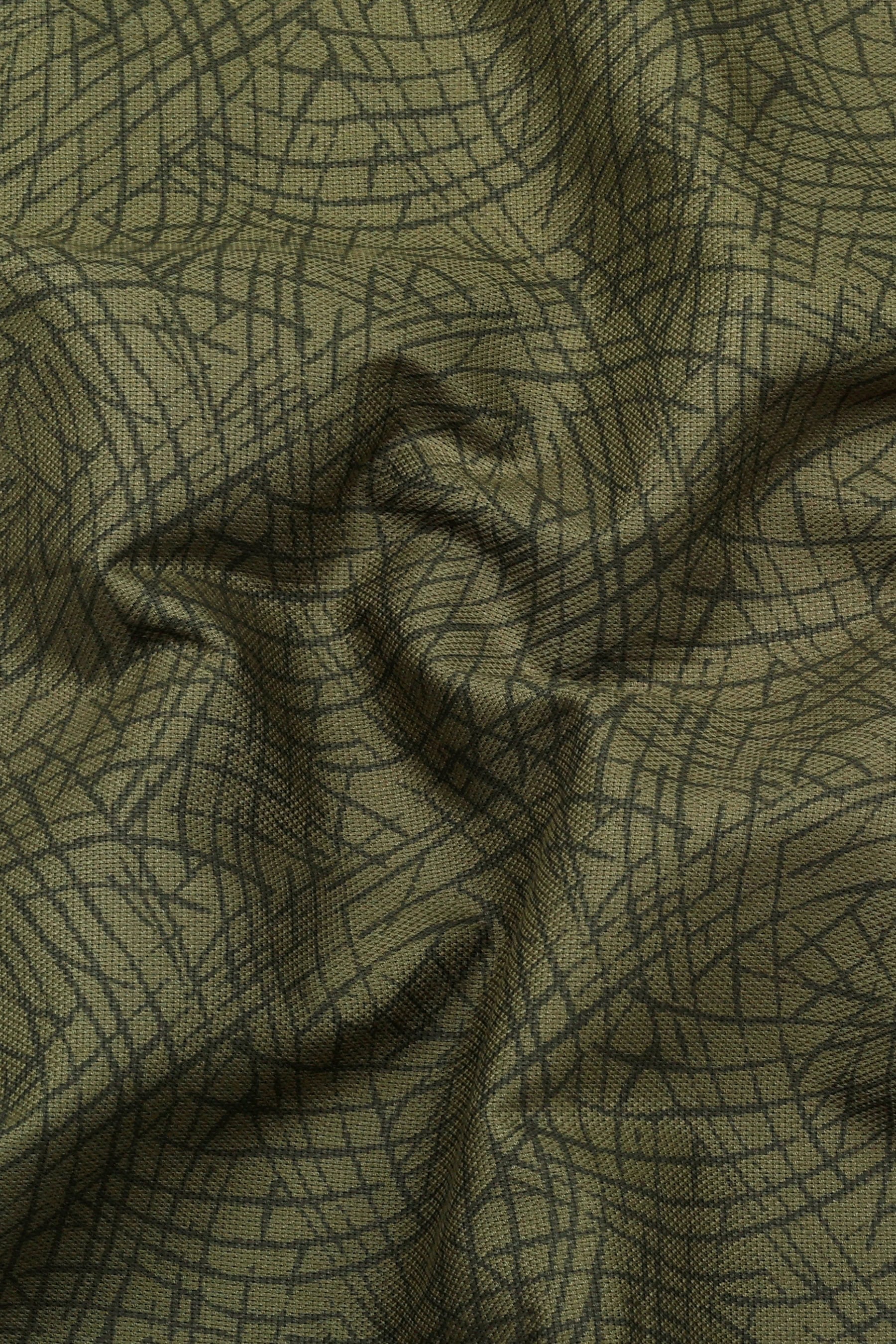 Green Random Line Printed Shirt