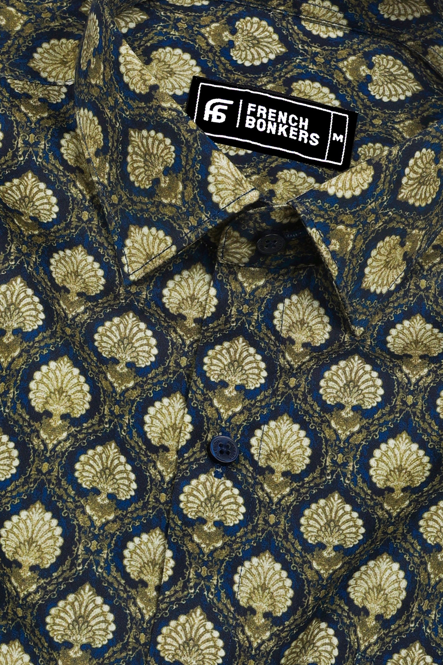 Peacock Bloom Printed Cotton Shirt