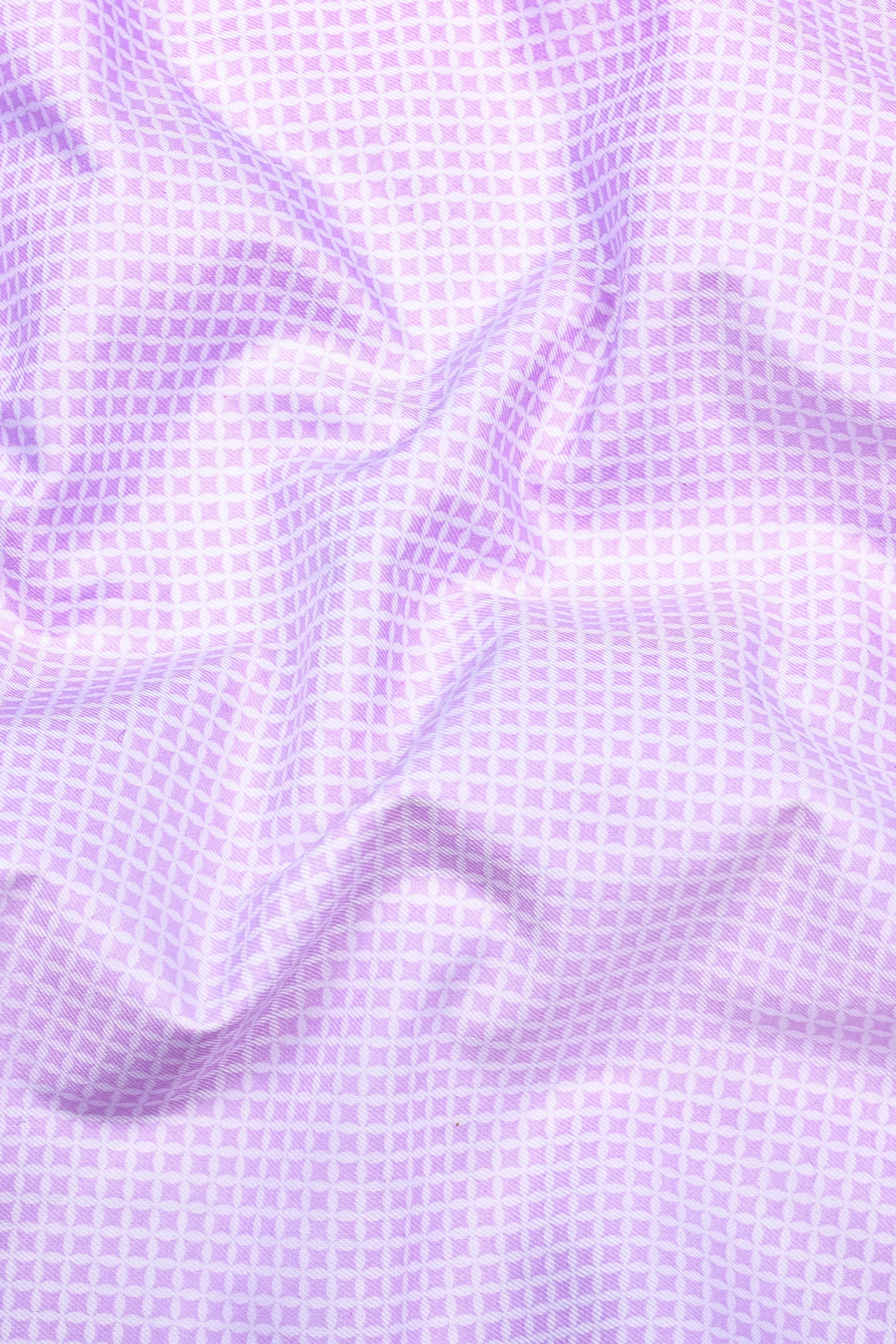 Blink Lavender Diamond Star Printed Cotton Shirt