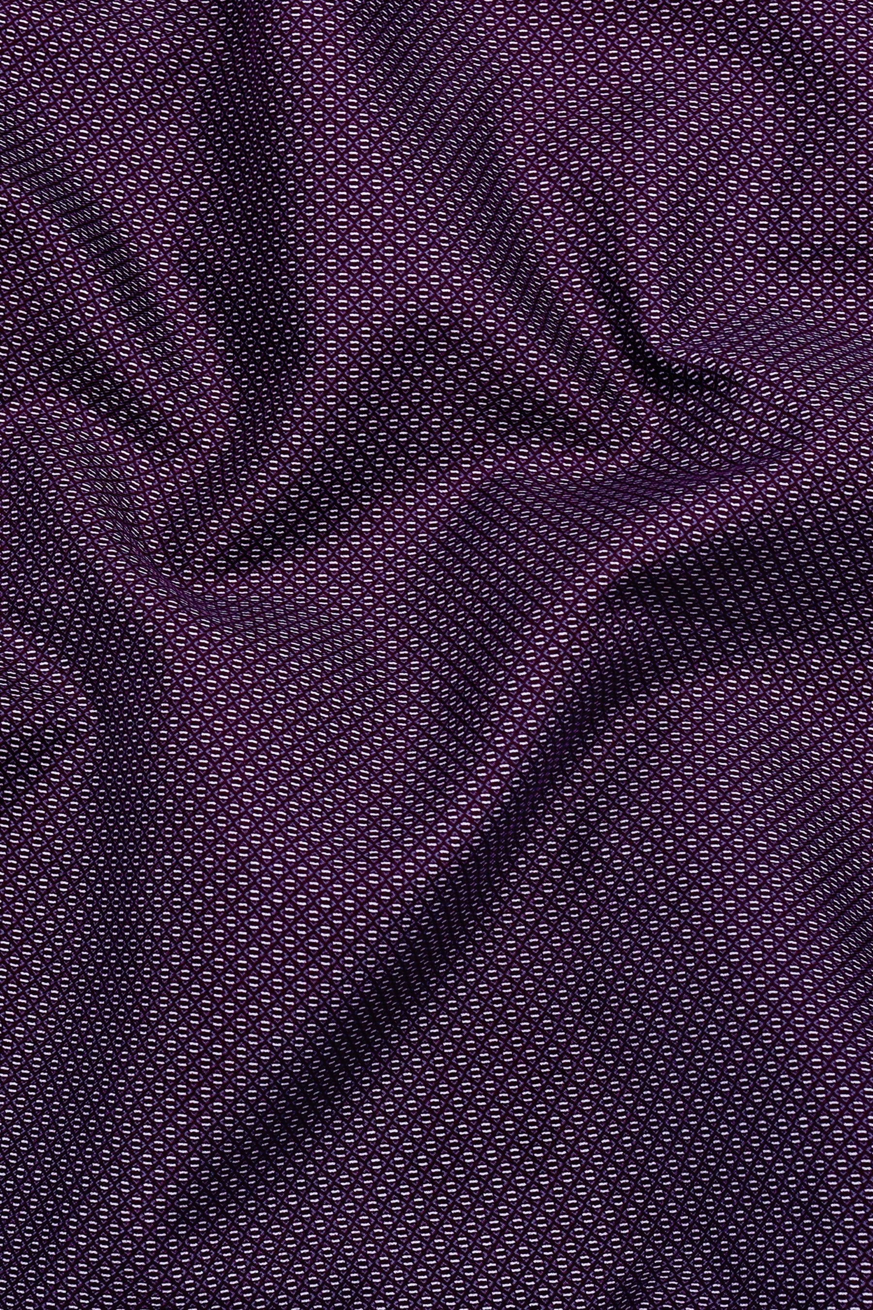 Mulberry Purple Geometrical Printed Cotton Shirt