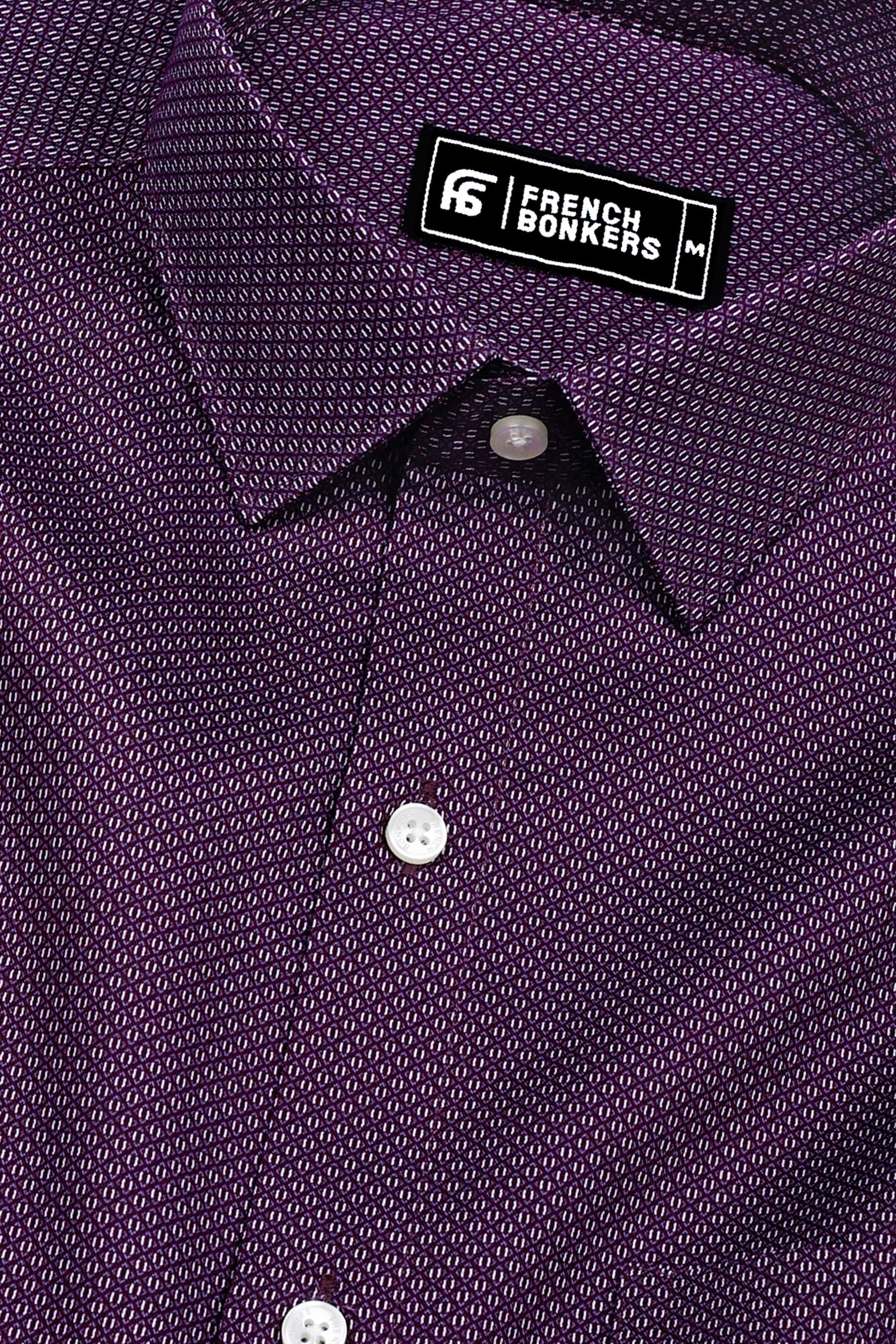 Mulberry Purple Geometrical Printed Cotton Shirt