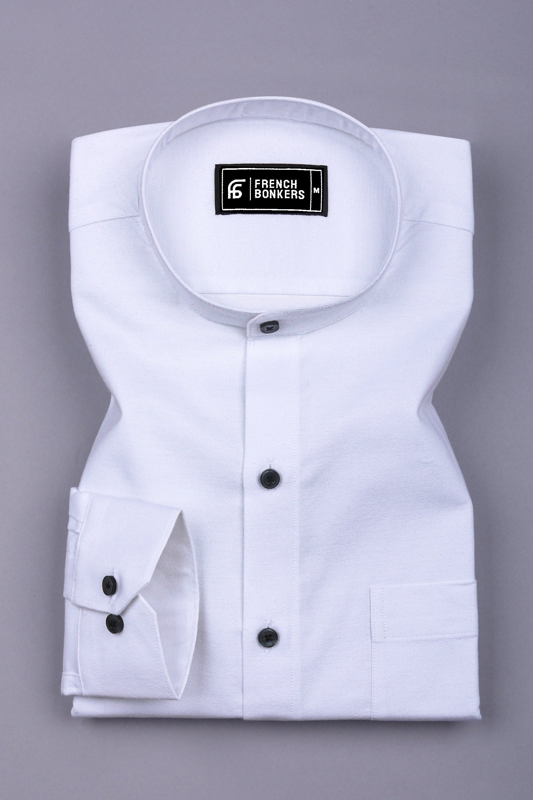Vanilla White Oxford Solid Cotton Shirt