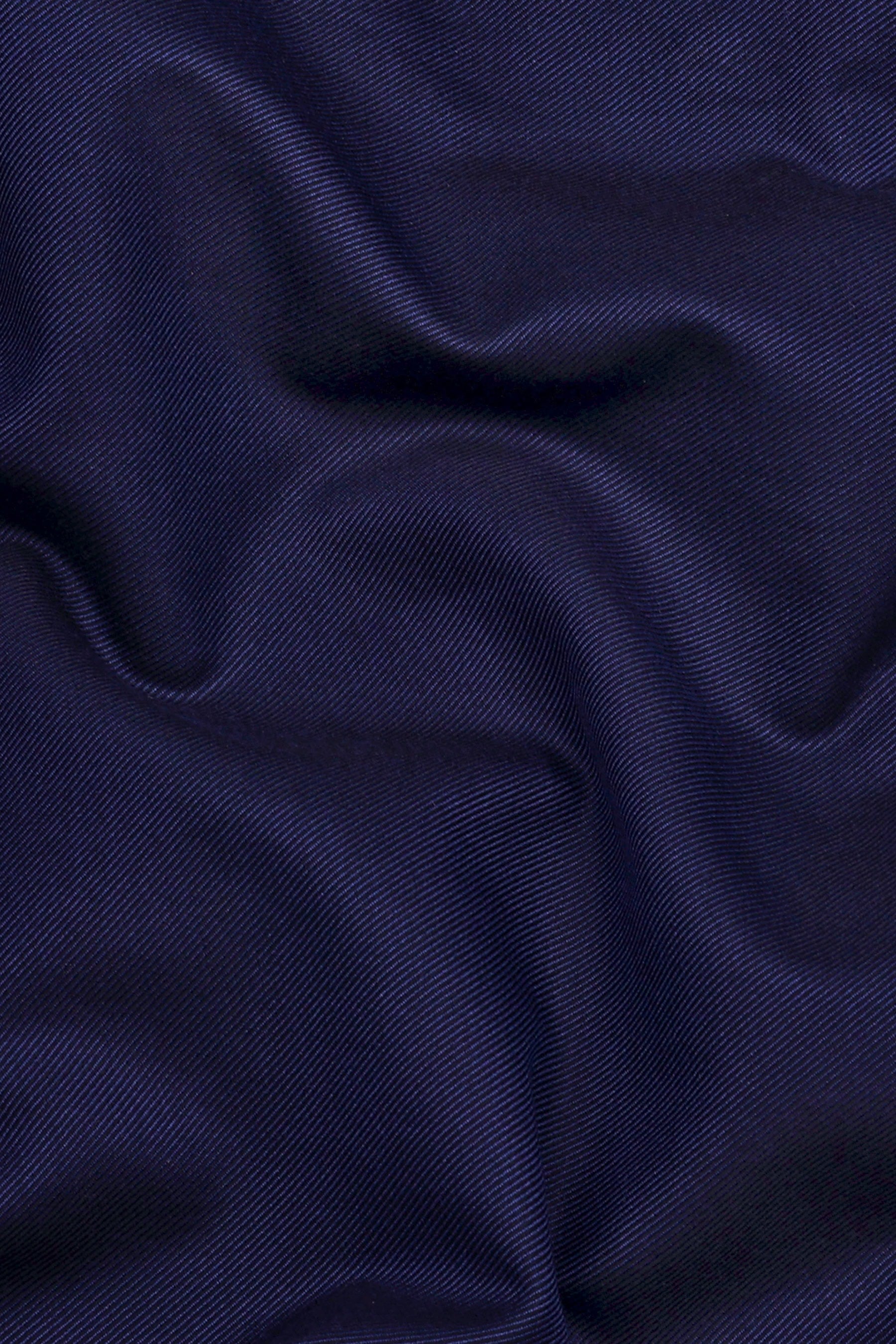 Horizone Blue Twill Texture Solid Cotton Shirt