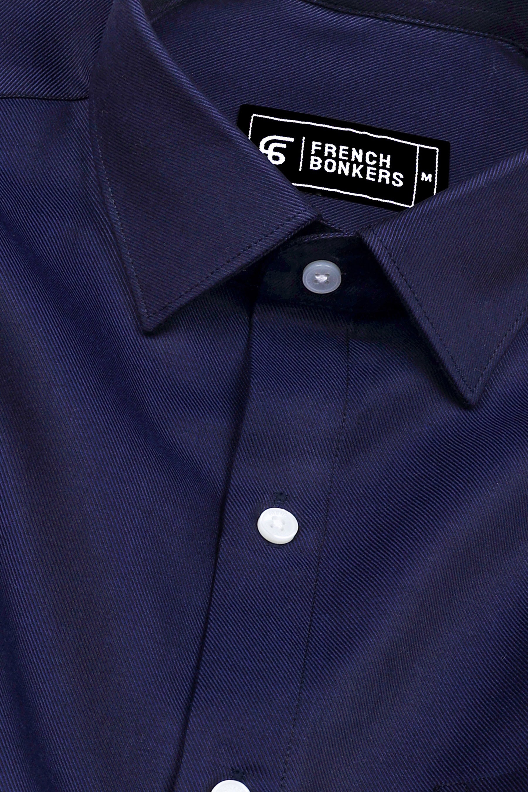 Horizone Blue Twill Texture Solid Cotton Shirt