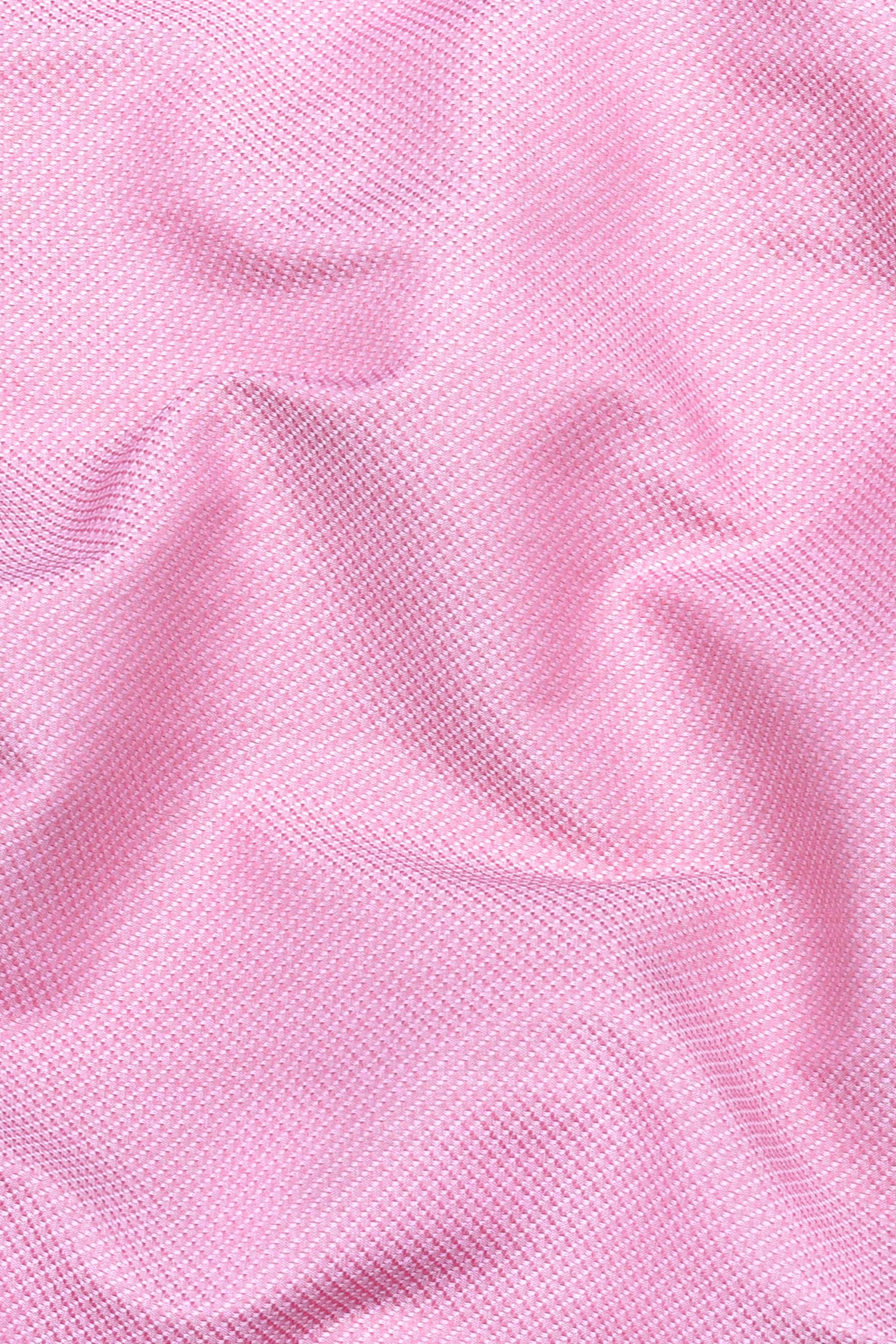 Fuchsia Pink Jacquard Pattern Shirt