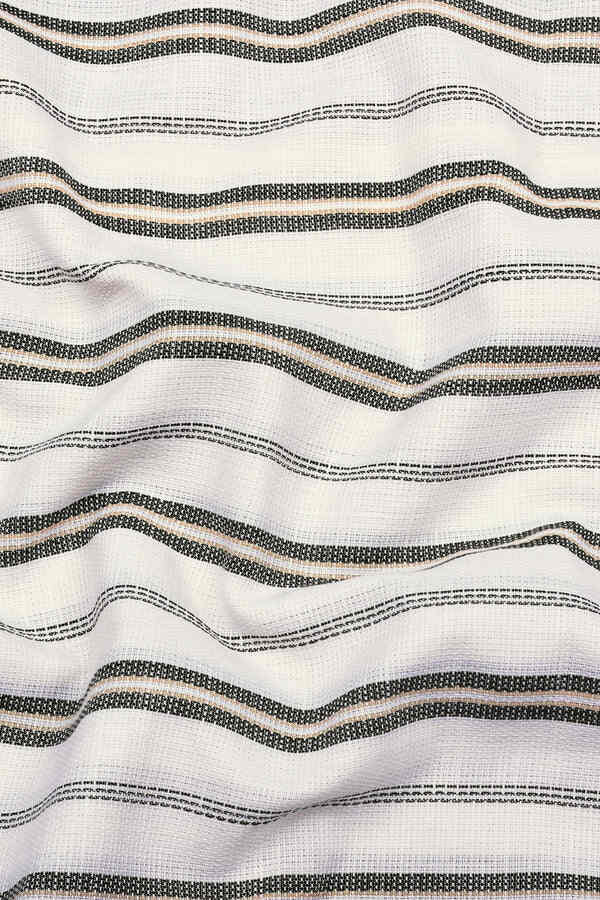 Crovia Off-White Shirt with Elegant Stripes Cotton Shirt