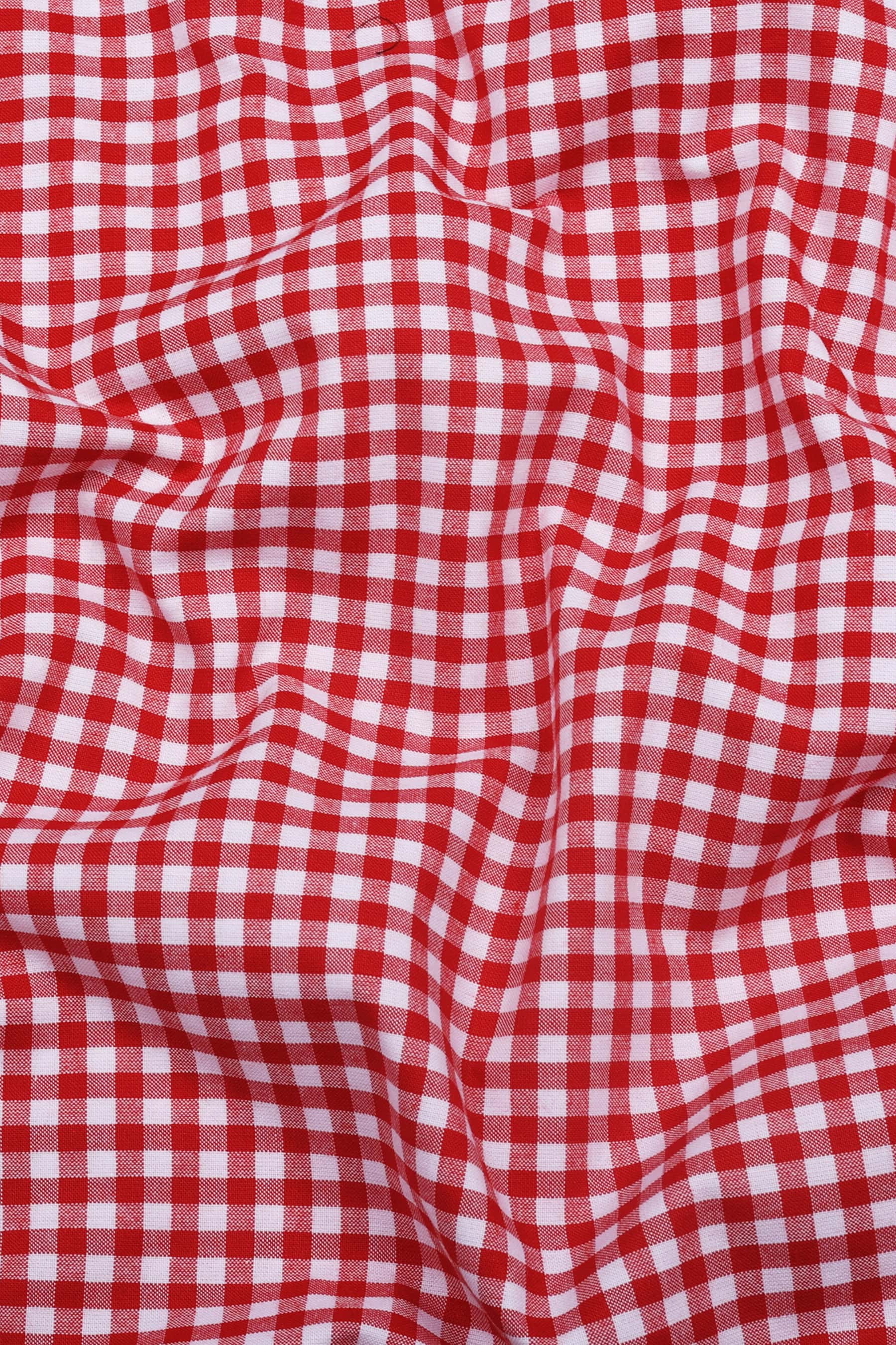 Grevola Red and White Check Cotton Shirt