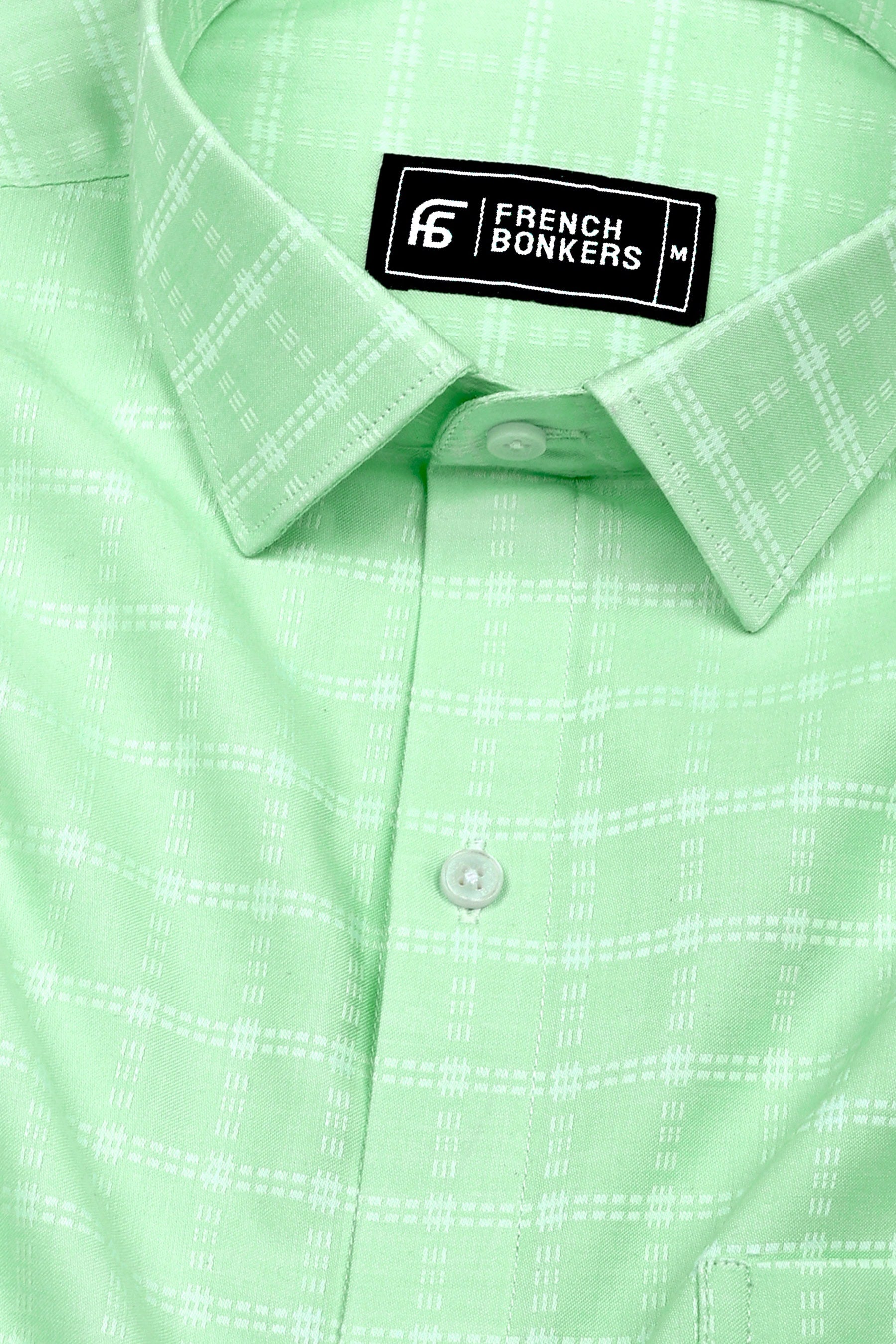 Mintrex Green Check Cotton Shirt