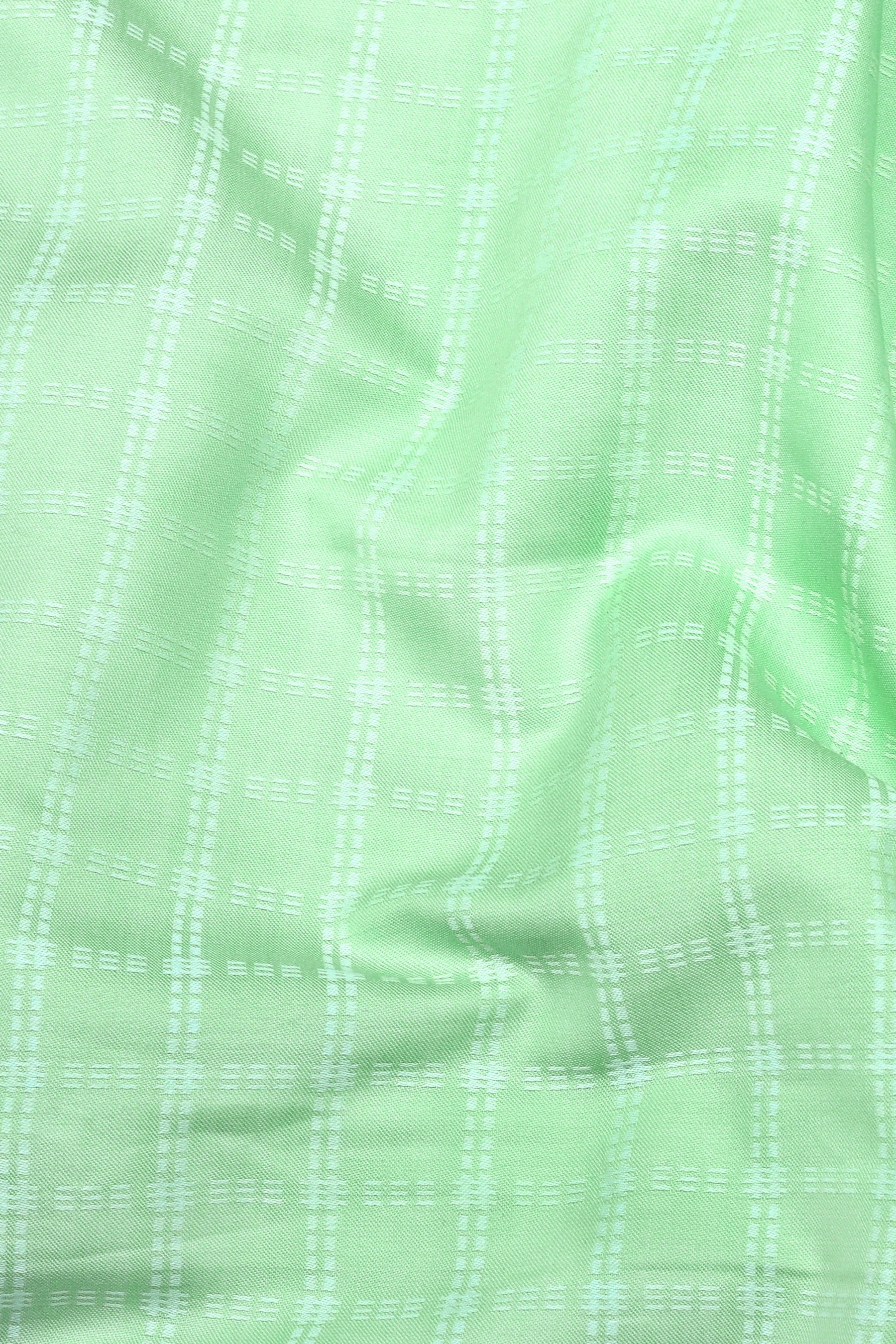 Mintrex Green Check Cotton Shirt