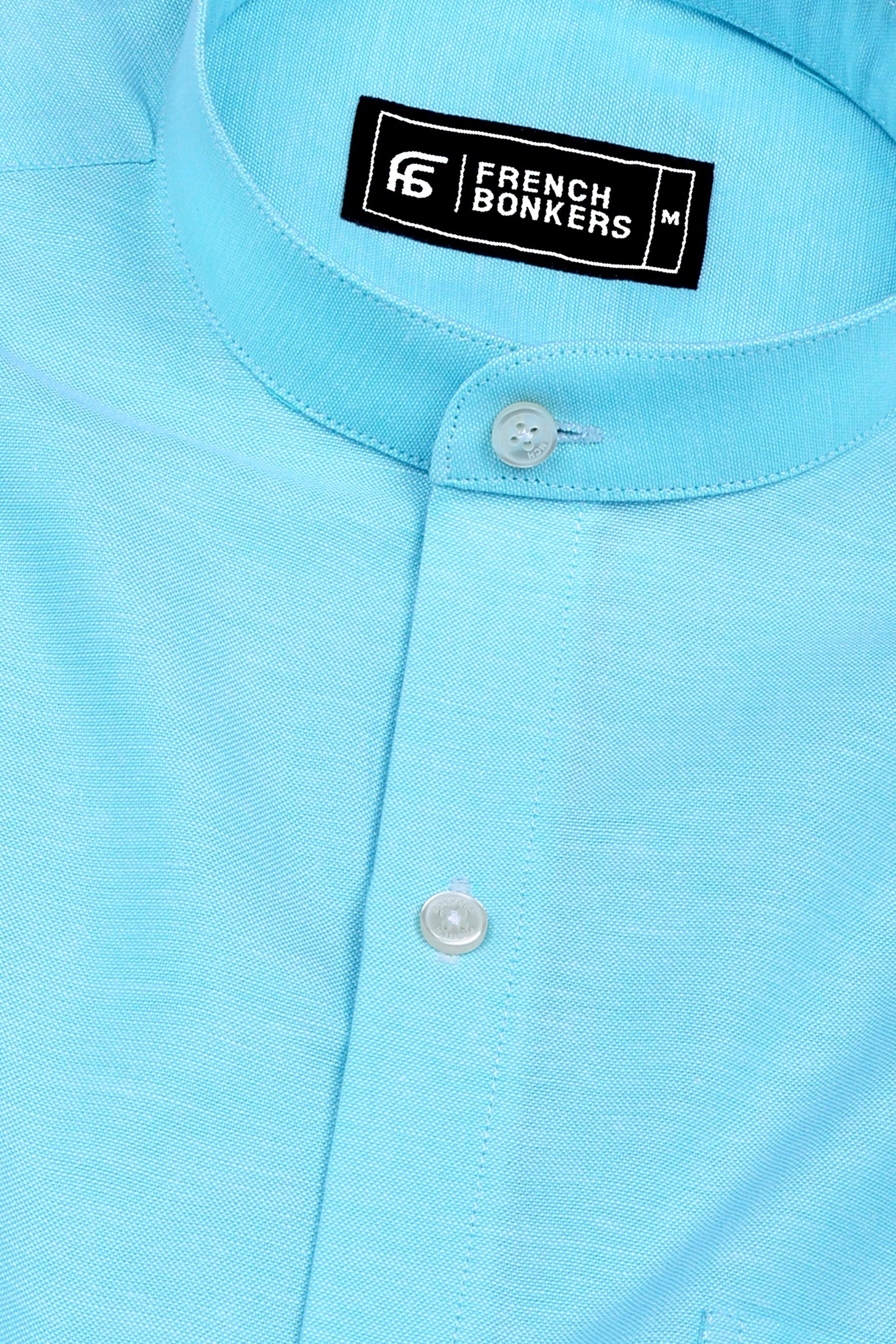 Arctic Blue Solid Oxford Cotton Shirt