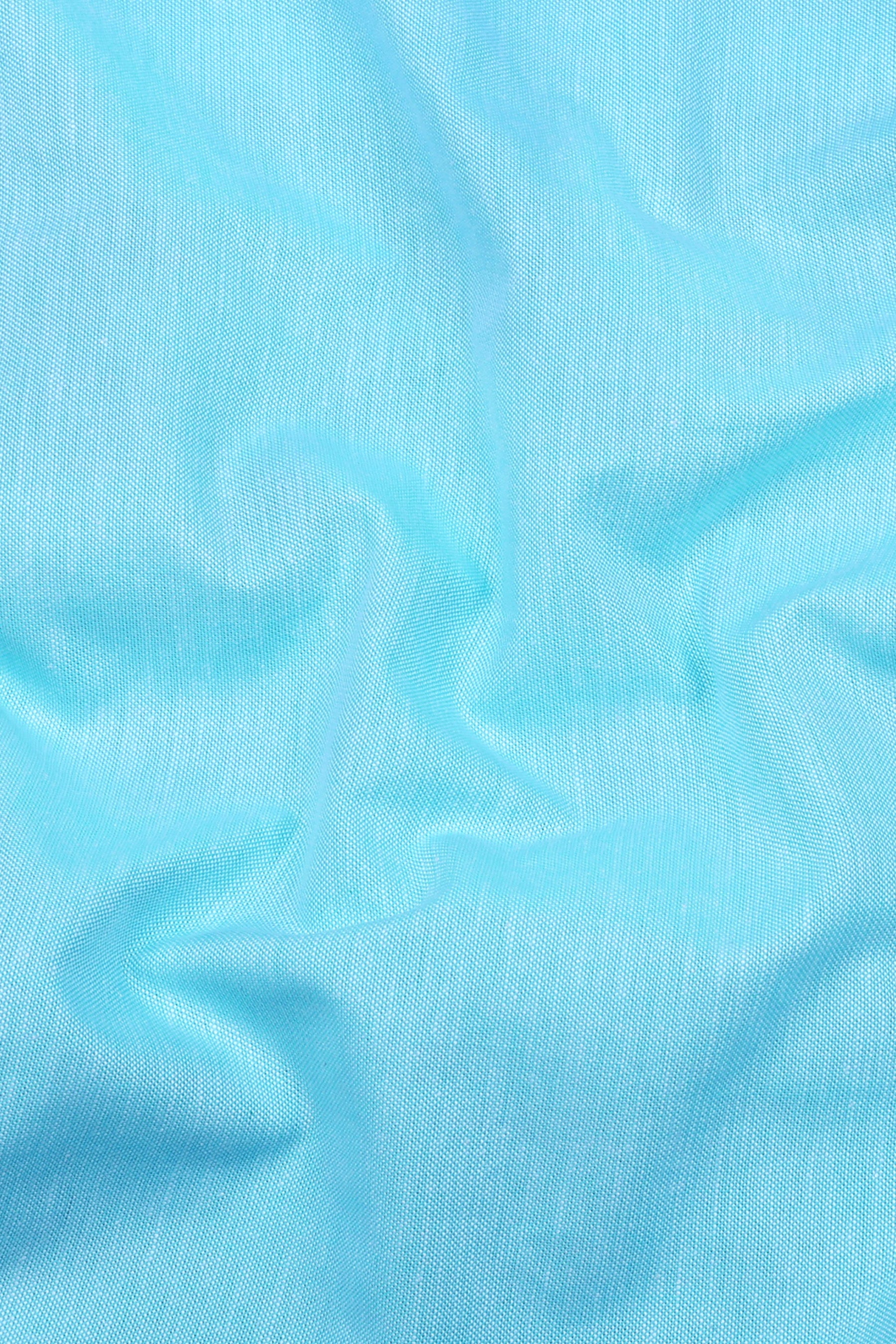 Arctic Blue Solid Oxford Cotton Shirt