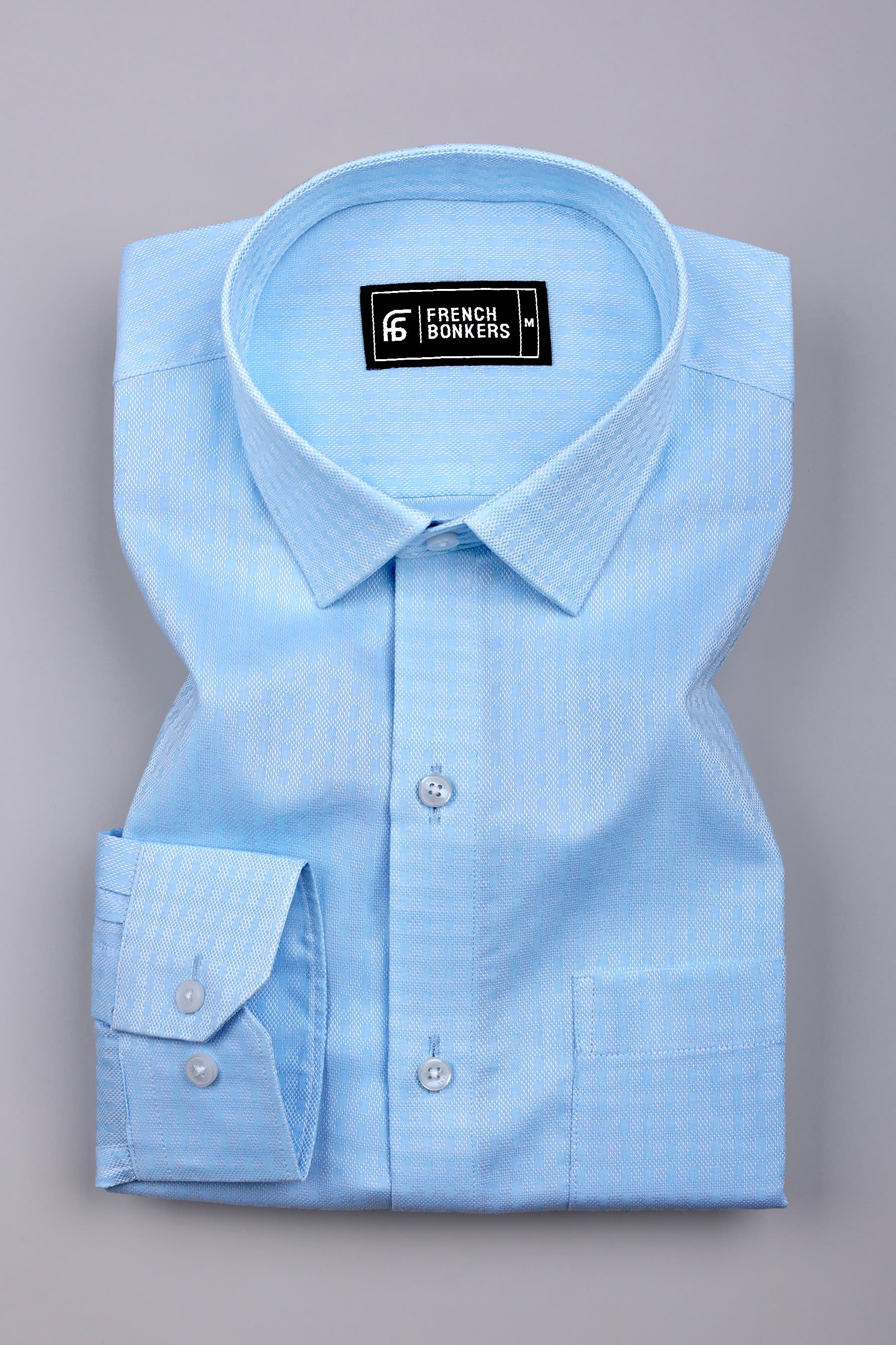 Zeblue Dobby Textured Cotton Shirt for Men | French Bonkers