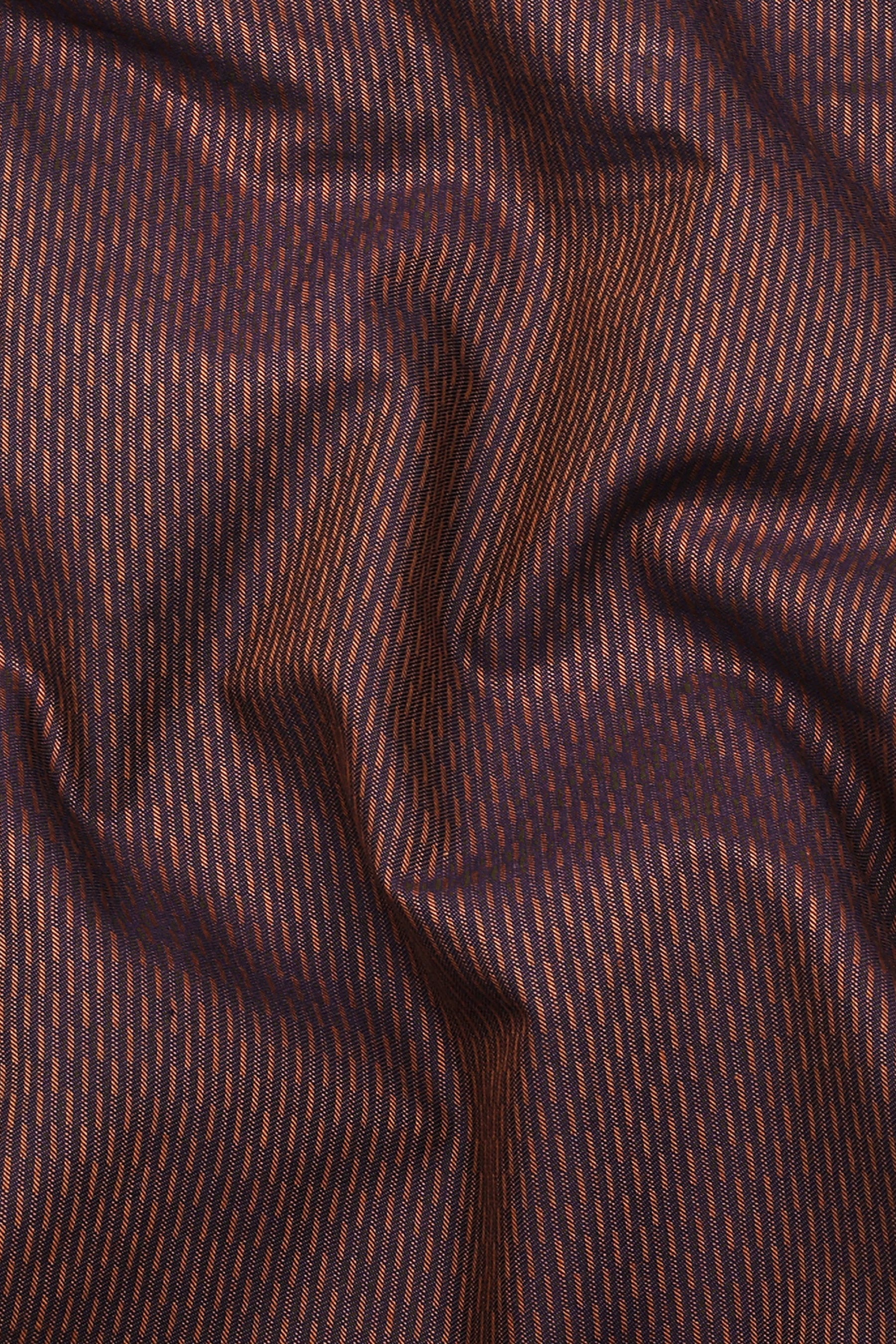 Brunex Brown with Golden Striped Cotton Shirt