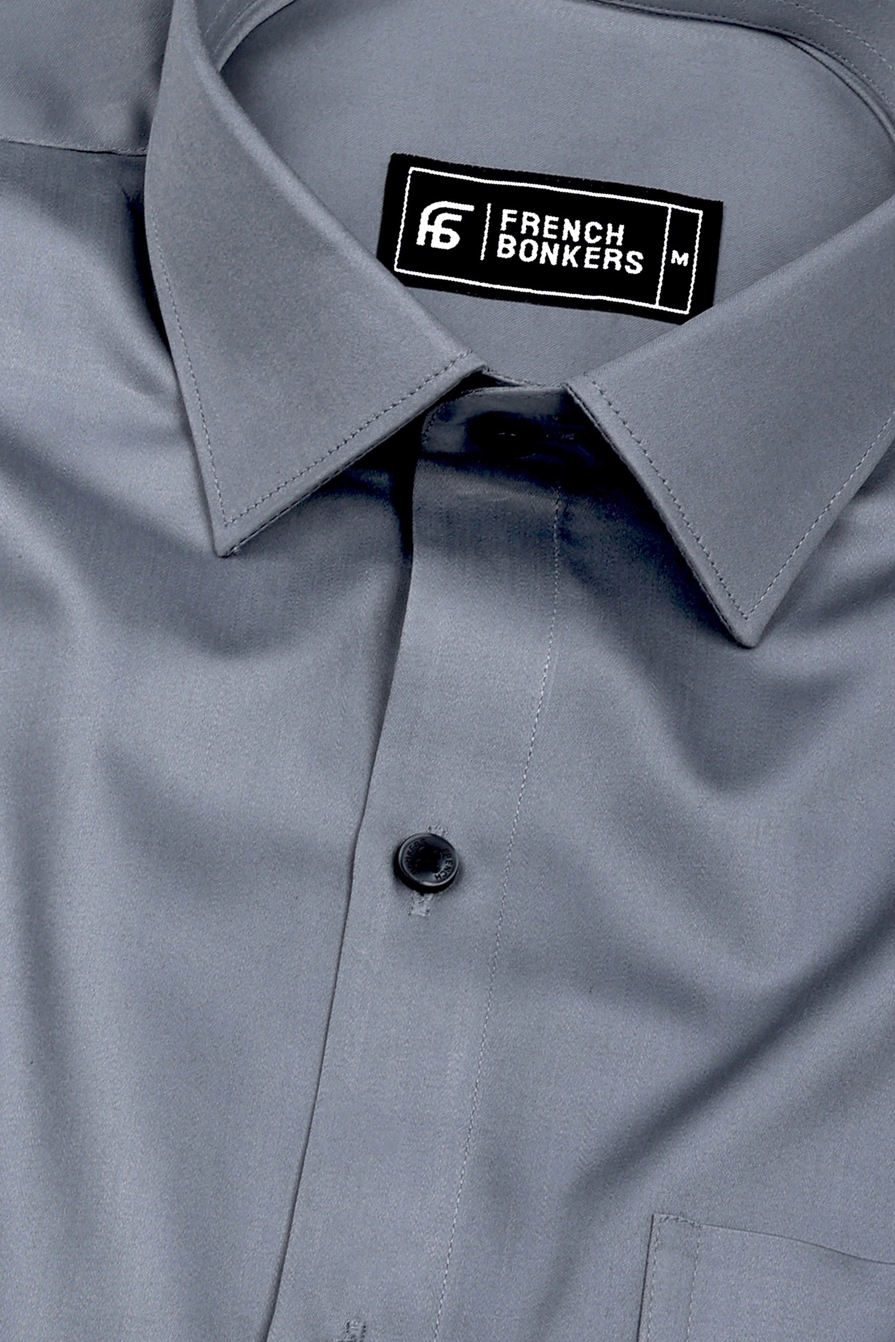 Cloud Grey Solid Cotton Shirt