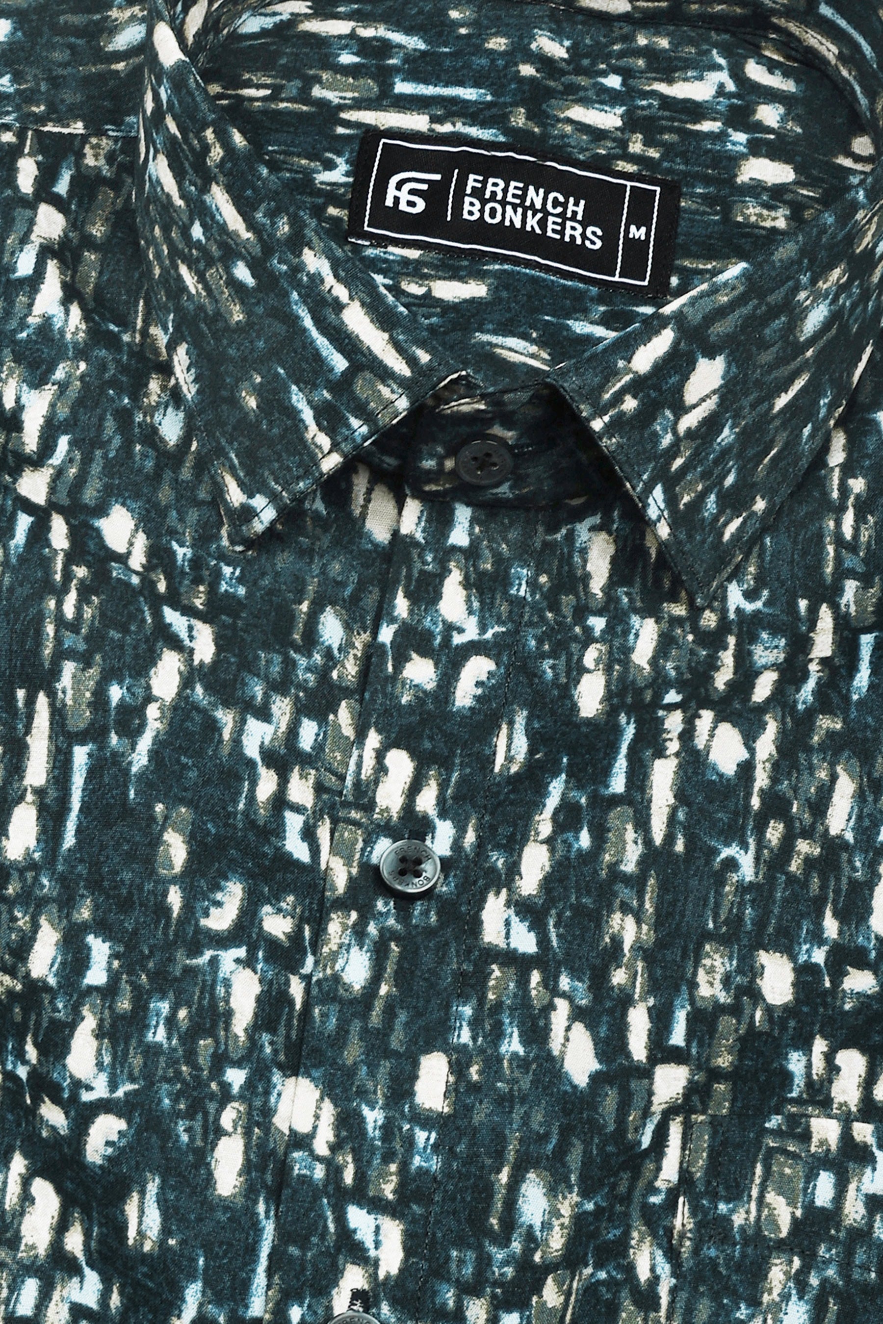 Vintage blue Multicolour Printed Cotton Shirt